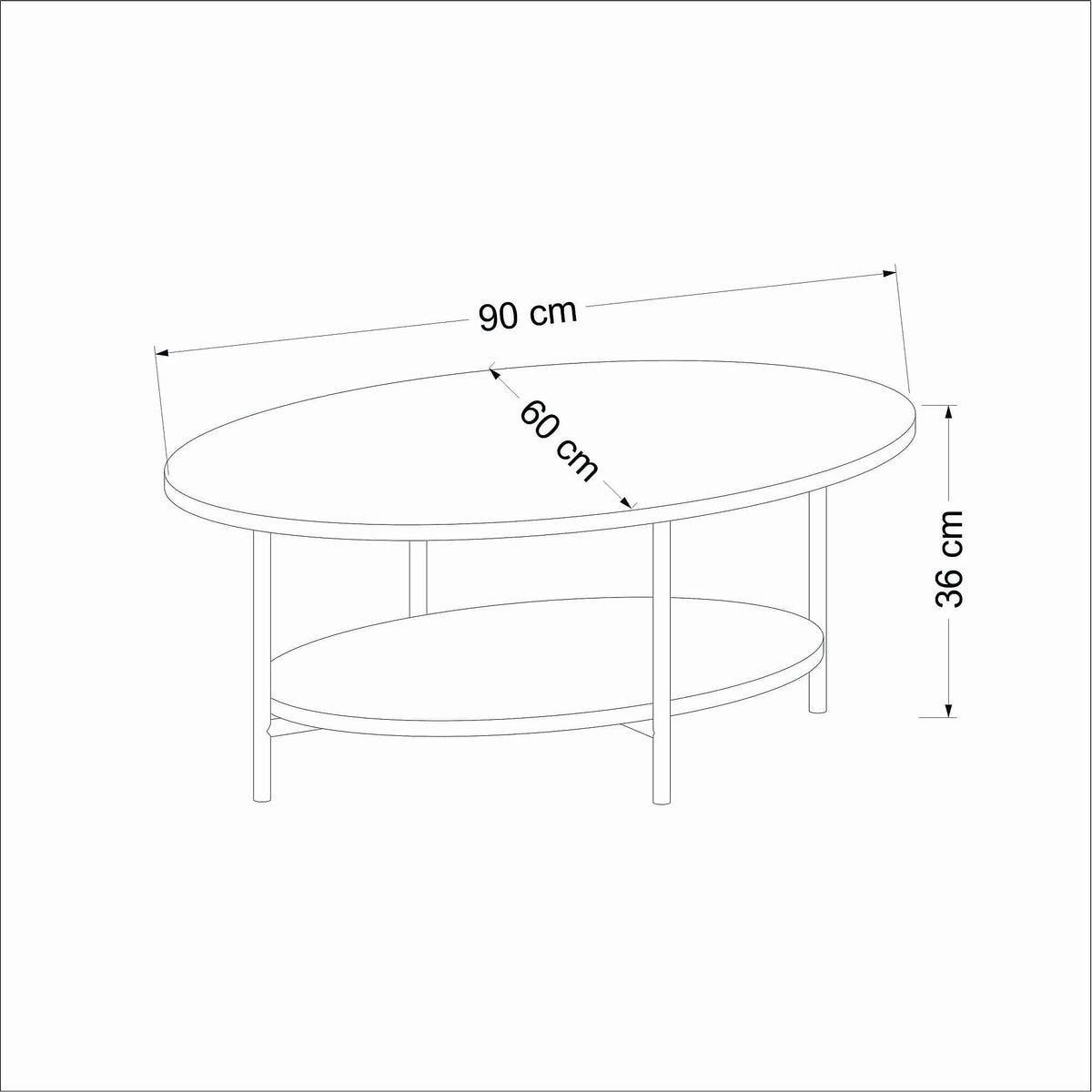 Masuta cafea ELIS, bej cu efect de marmura, PAL melaminat, 90x60x36 cm