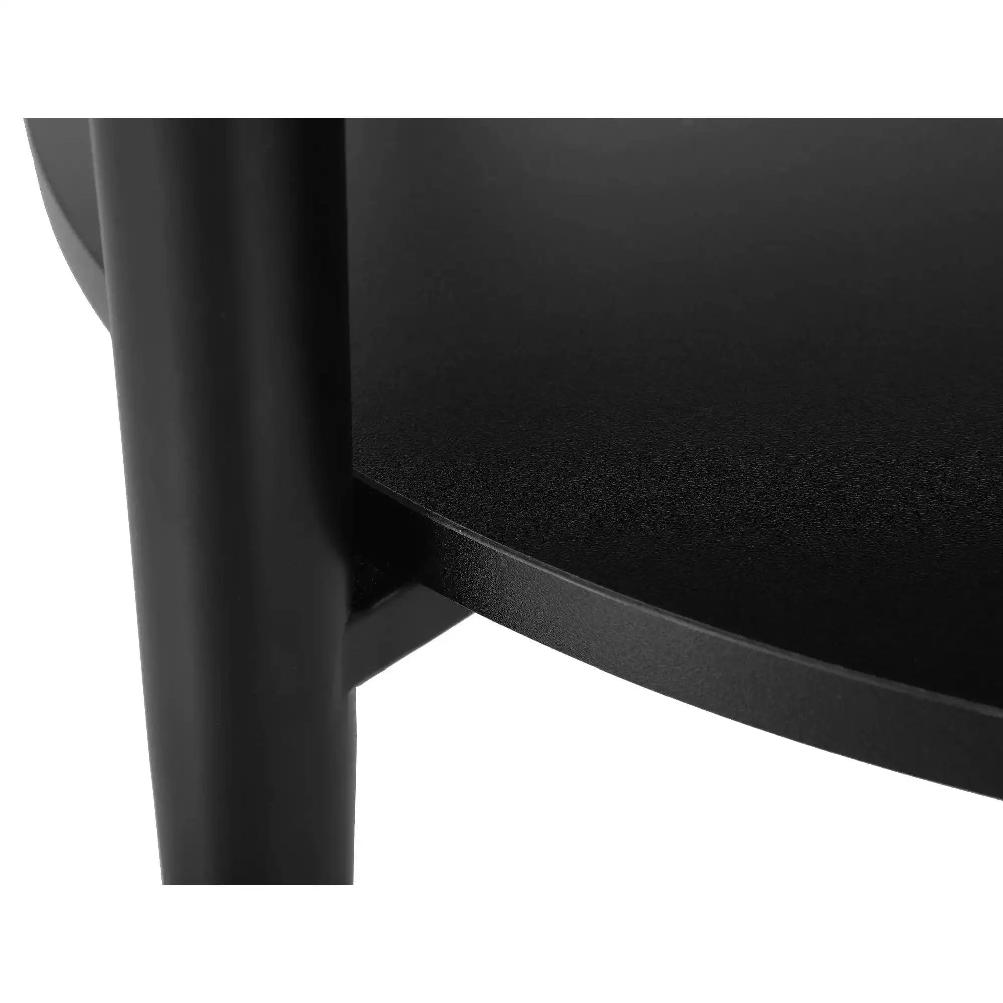 Masuta cafea ELLA B, alb cu efect de marmura/negru mat, PAL/metal, 60x45 cm