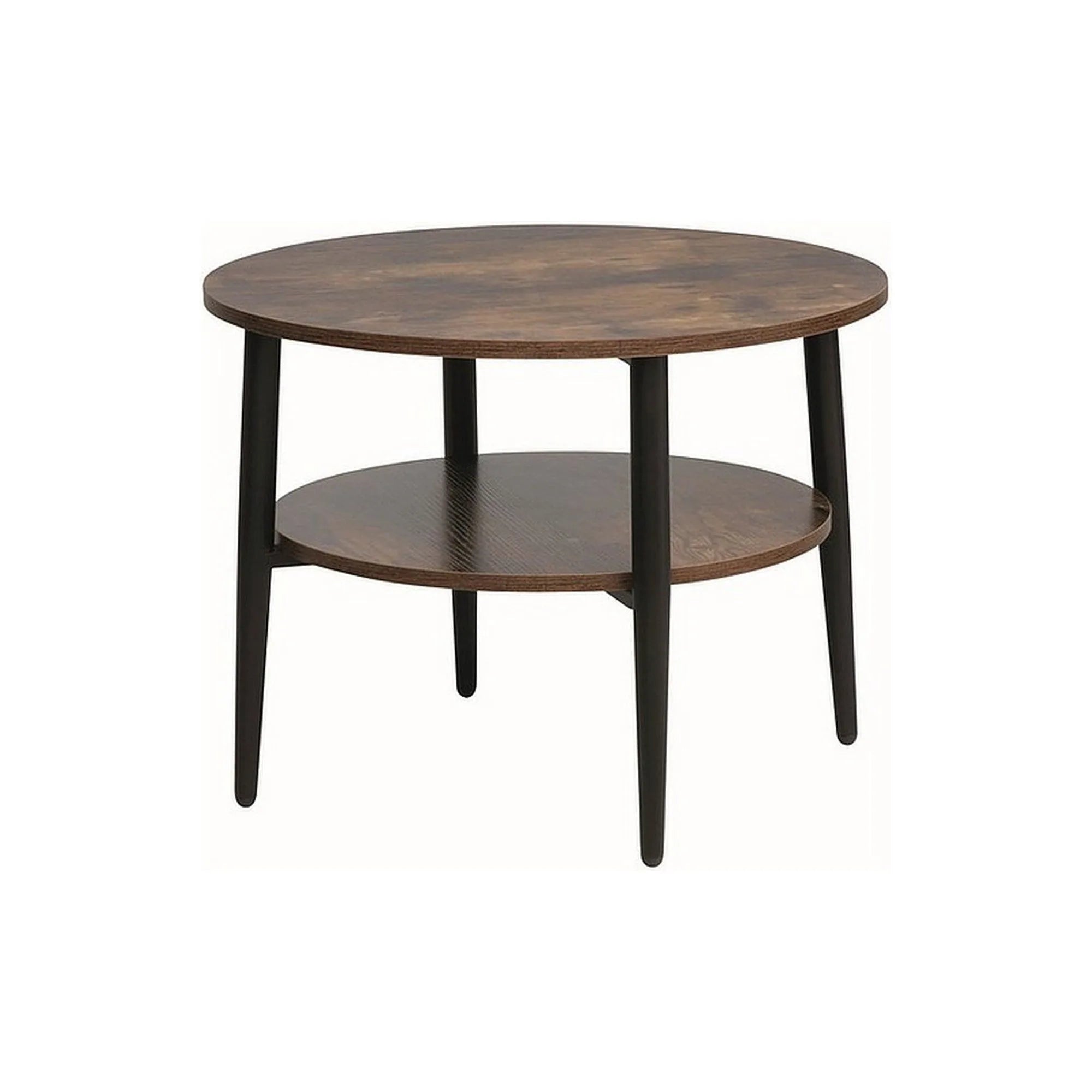 Masuta cafea ELLA B, maro rustic/negru mat, PAL/metal, 60x45 cm