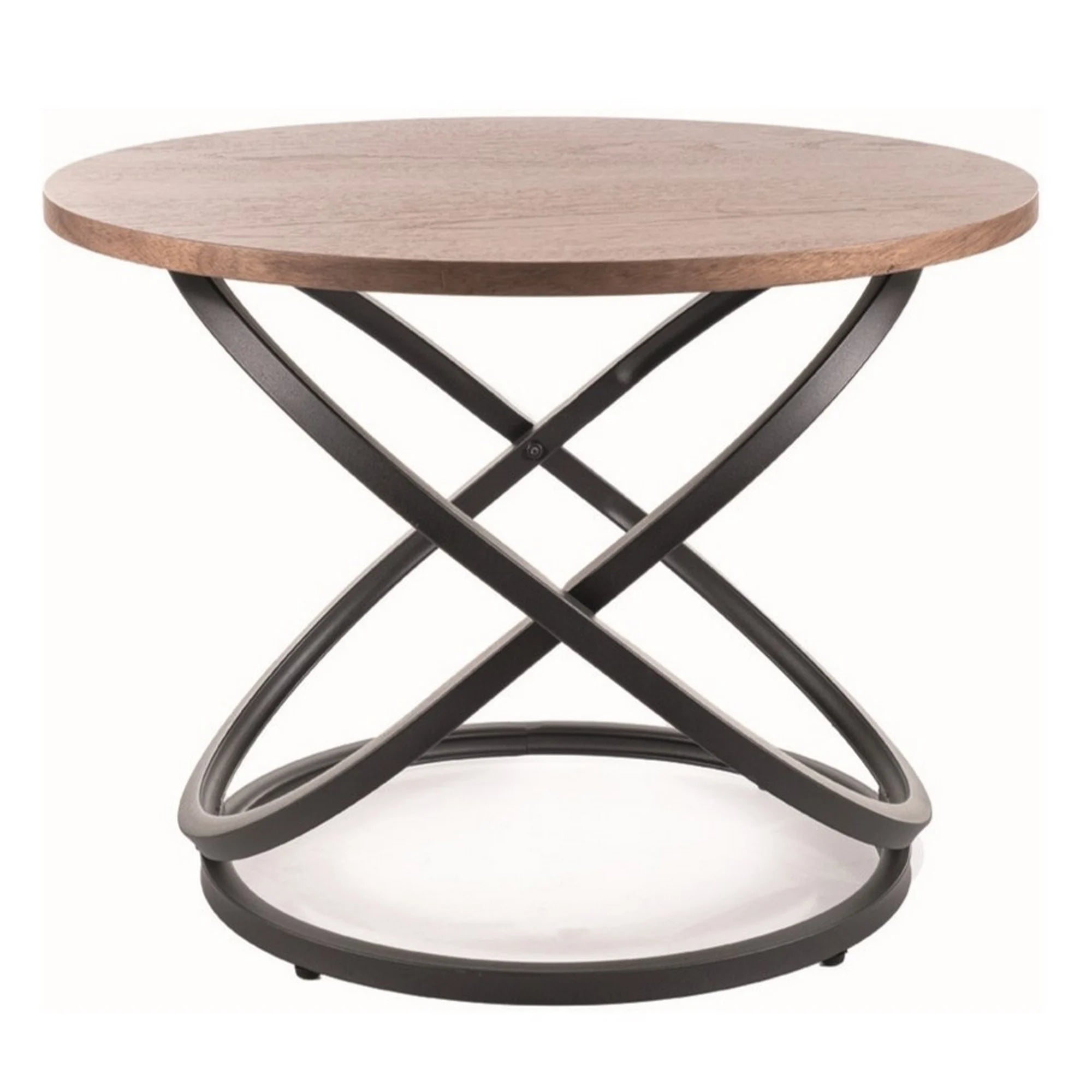 Masuta cafea EOS D, nuc/negru mat, 60x45 cm