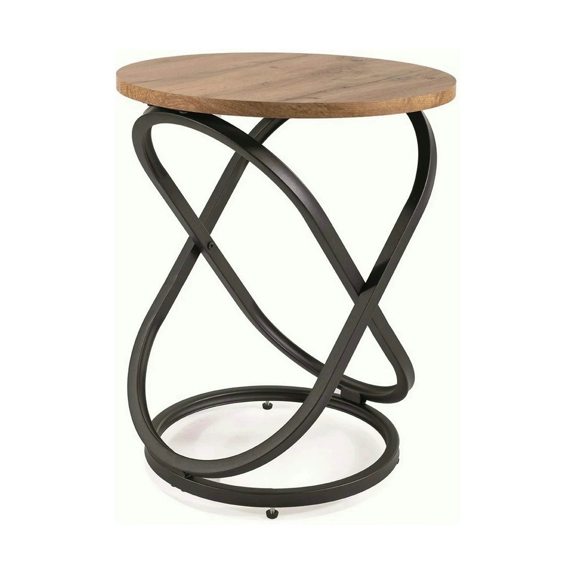 Masuta cafea EOS E, stejar artisan/negru mat, 45x55 cm