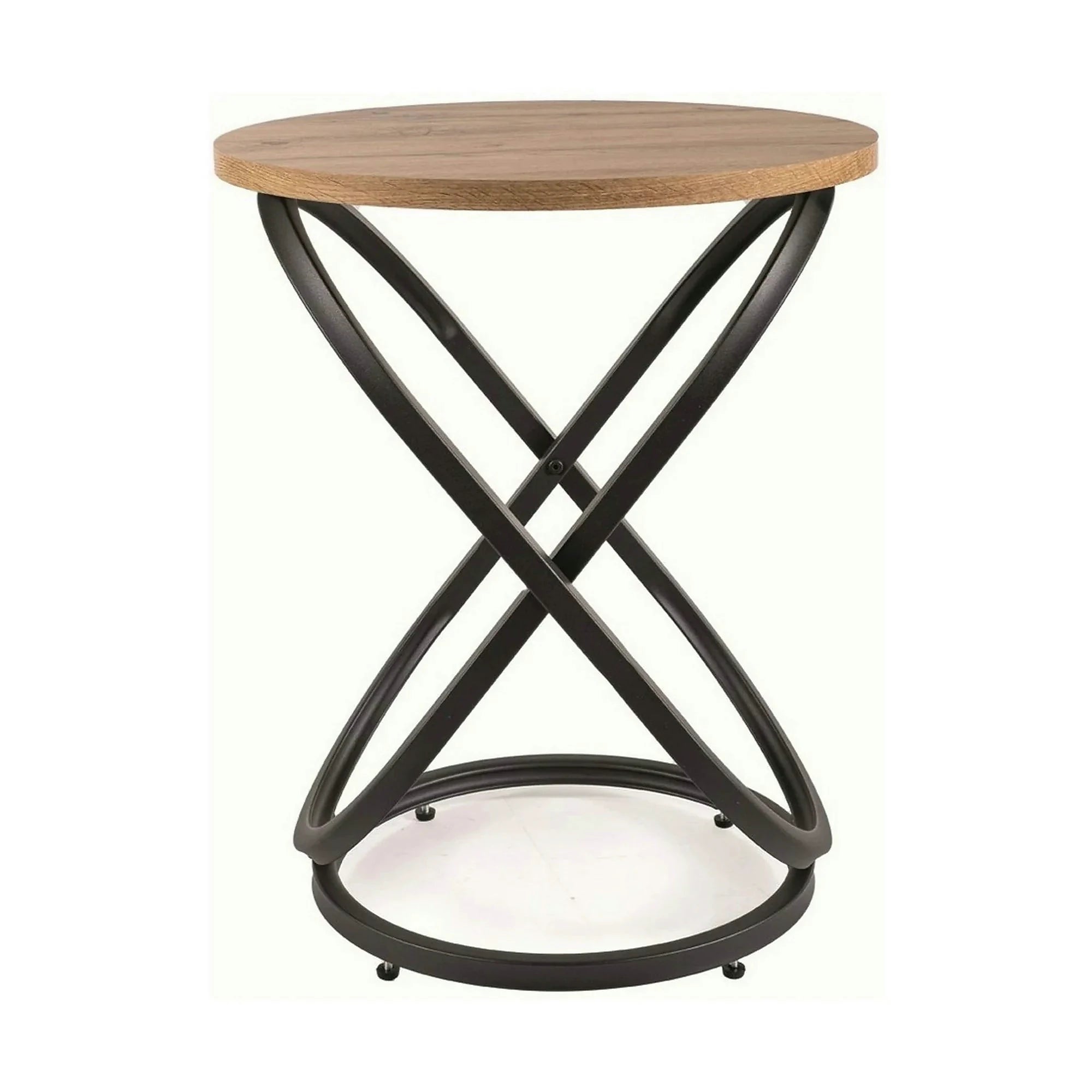 Masuta cafea EOS E, stejar artisan/negru mat, 45x55 cm