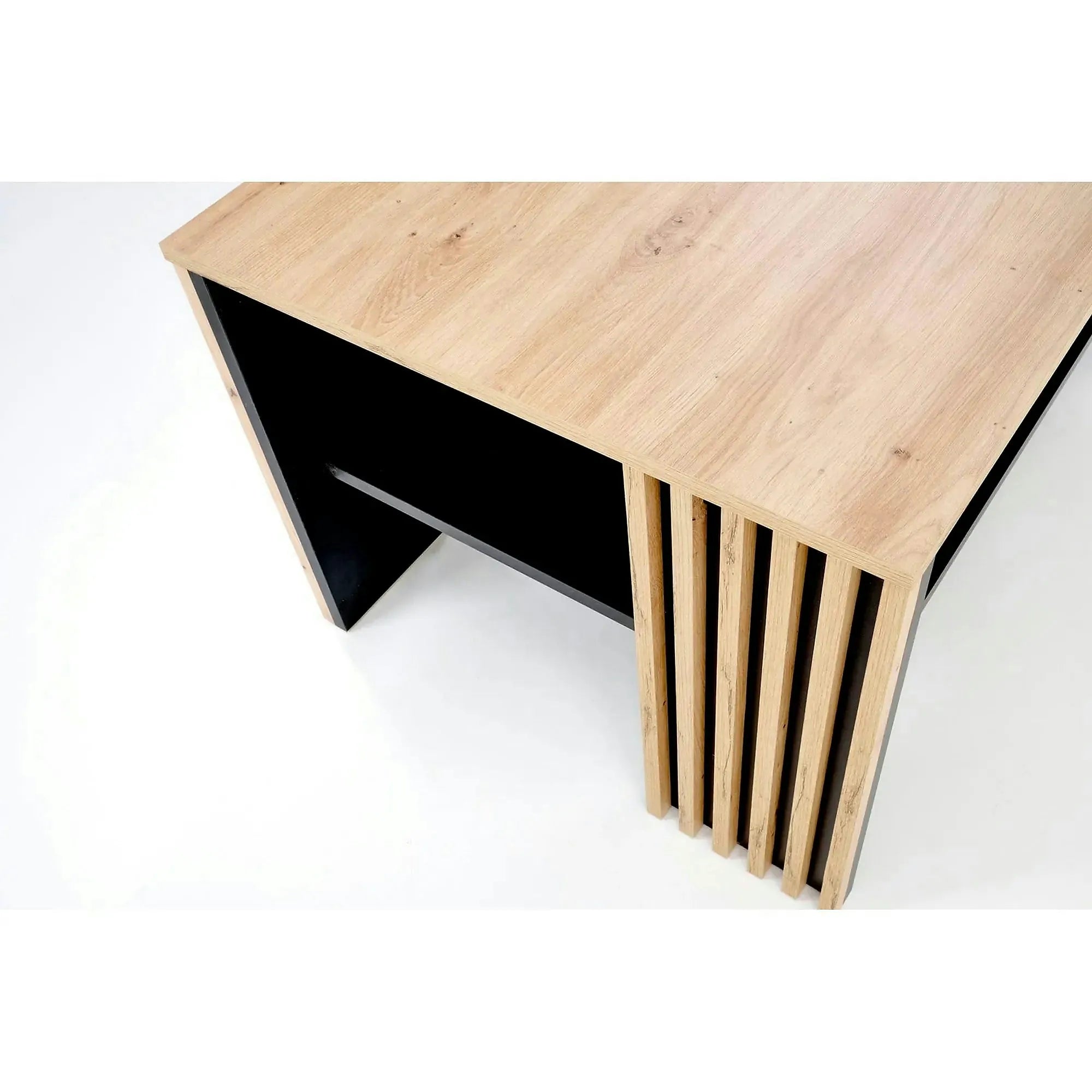 Masuta cafea FEMINA, stejar/negru, PAL laminat, 110x65x52 cm