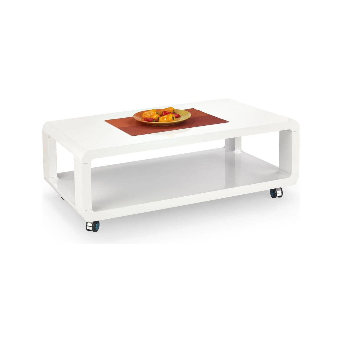 Masuta cafea FUTURA, alb, 105x58x38 cm