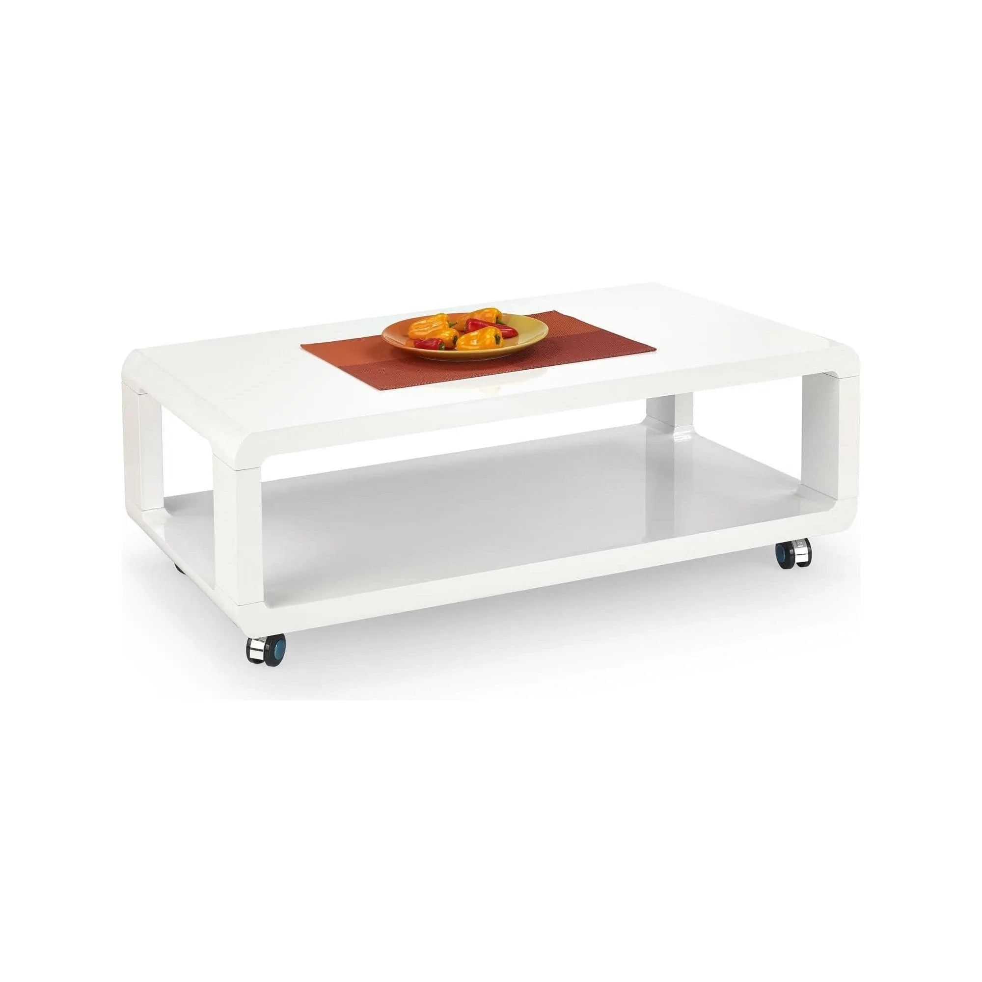 Masuta cafea FUTURA, alb, 105x58x38 cm