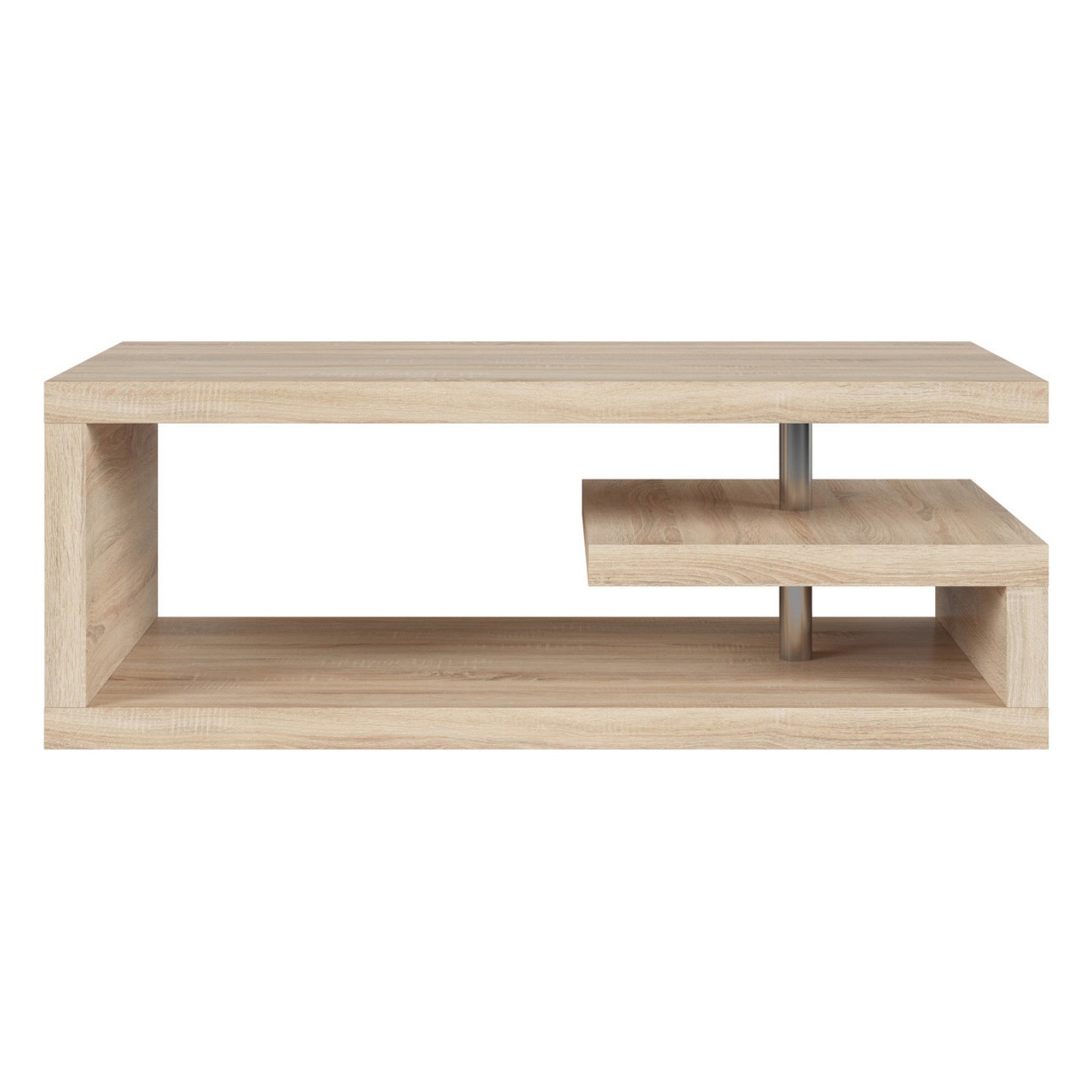 Masuta cafea GLIMP, stejar sonoma, PAL/metal, 120x60x45 cm