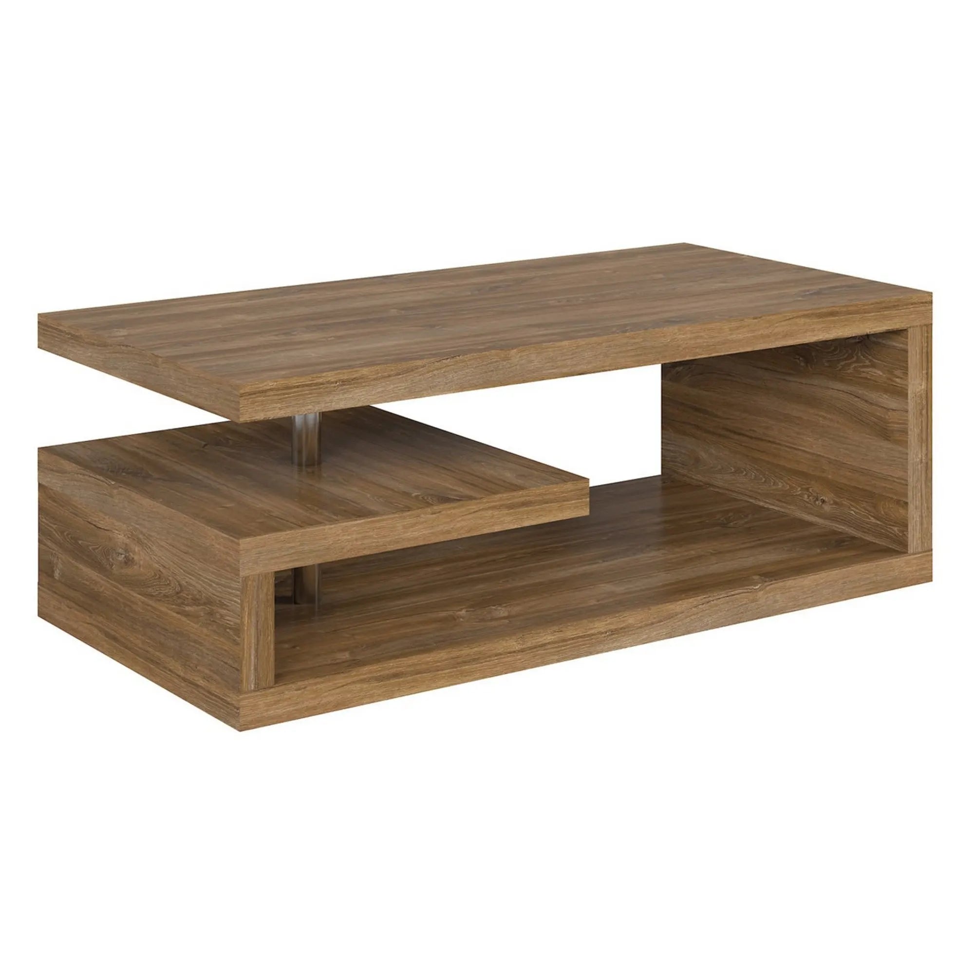 Masuta cafea GLIMP, stejar stirling, PAL/metal, 120x60x45 cm