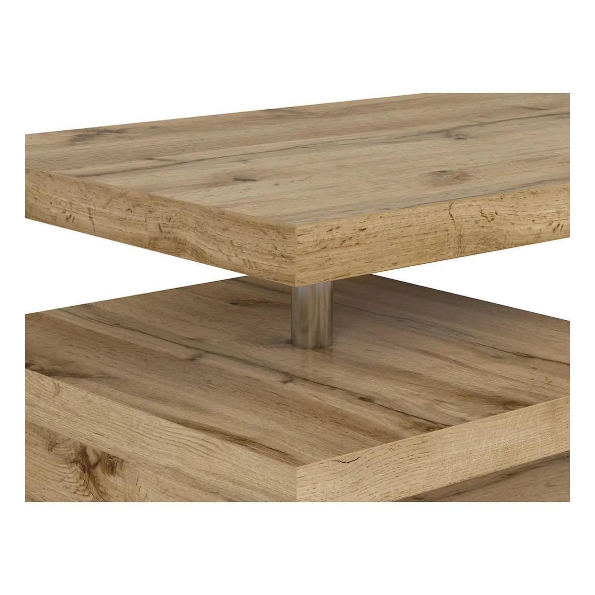 Masuta cafea GLIMP, stejar wotan, PAL/metal, 120x60x45 cm