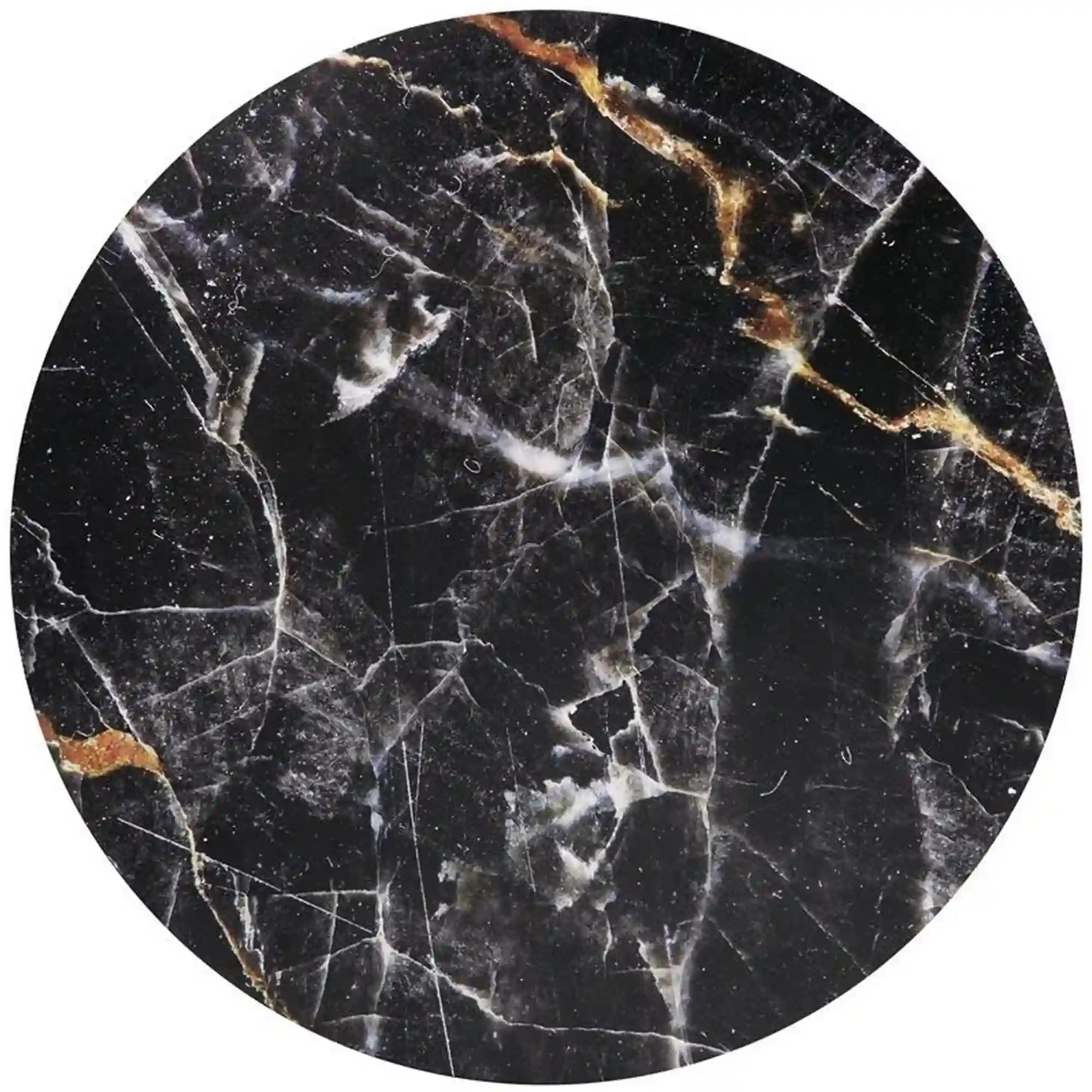 Masuta cafea HARISSA B, negru cu efect de marmura/negru, 42x42x41 cm