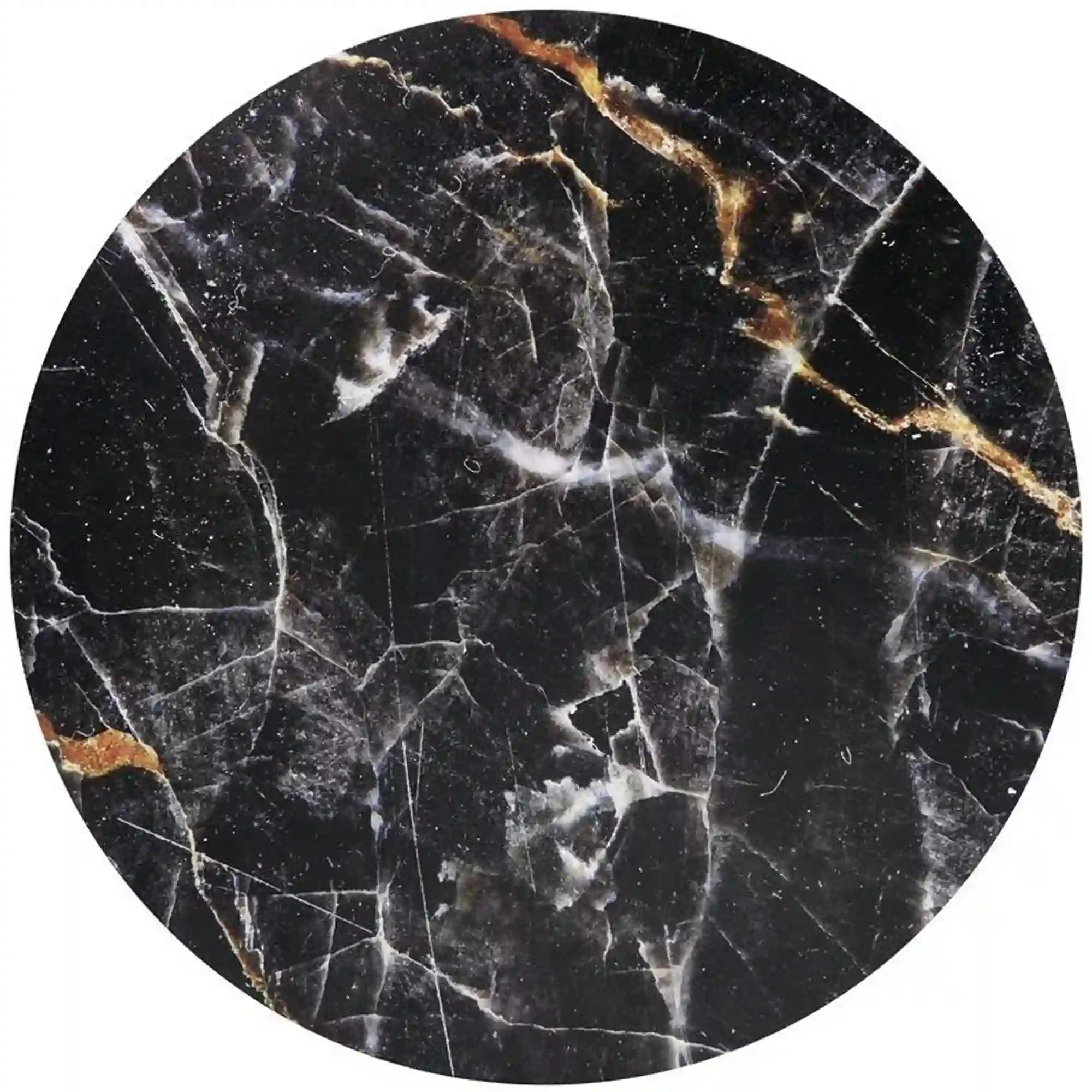 Masuta cafea HARISSA G, negru cu efect de marmura/auriu, 42x42x41 cm