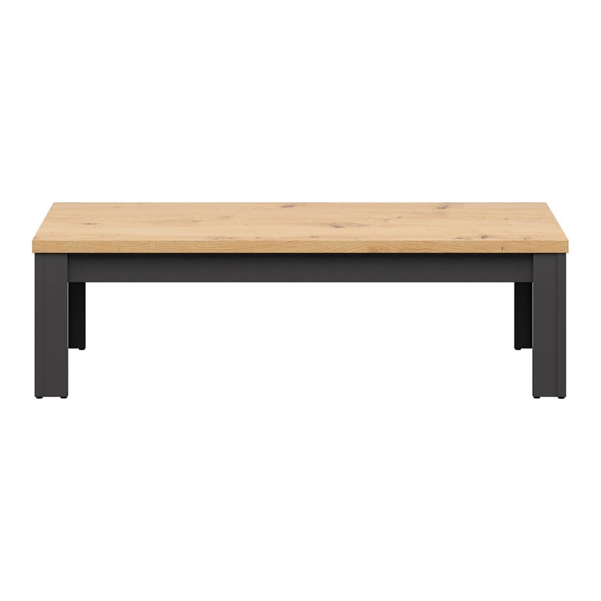 Masuta cafea Hesen, gri grafit/stejar artisan, PAL, 130x65x40 cm