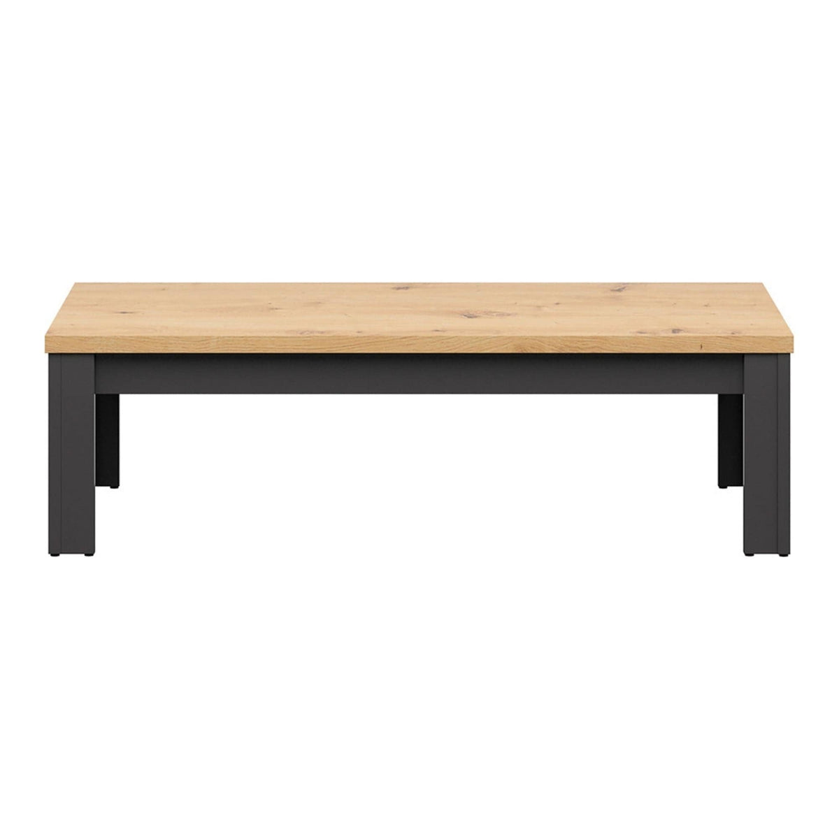 Masuta cafea Hesen, gri grafit/stejar artisan, PAL, 130x65x40 cm