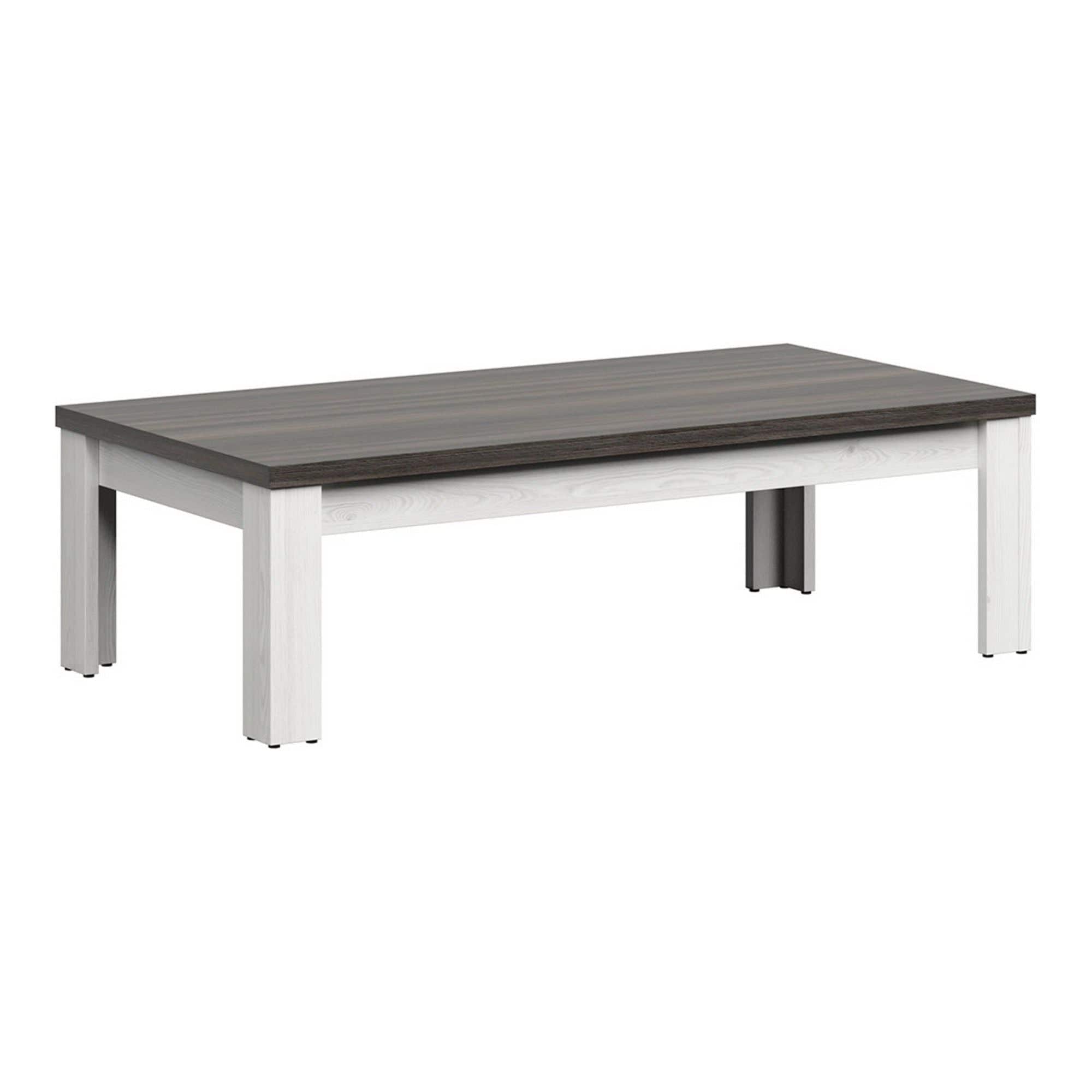 Masuta cafea HESEN, gri inchis/pin larico, PAL, 130x65x40 cm