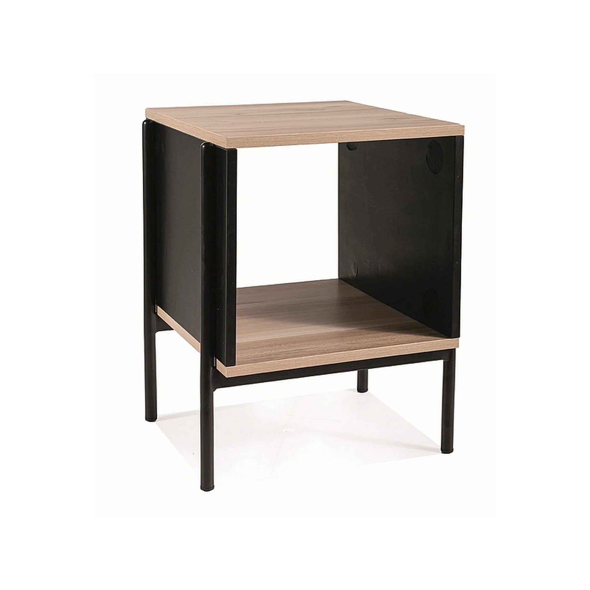 Masuta cafea KANARIA B, stejar/negru, 40x40x51 cm