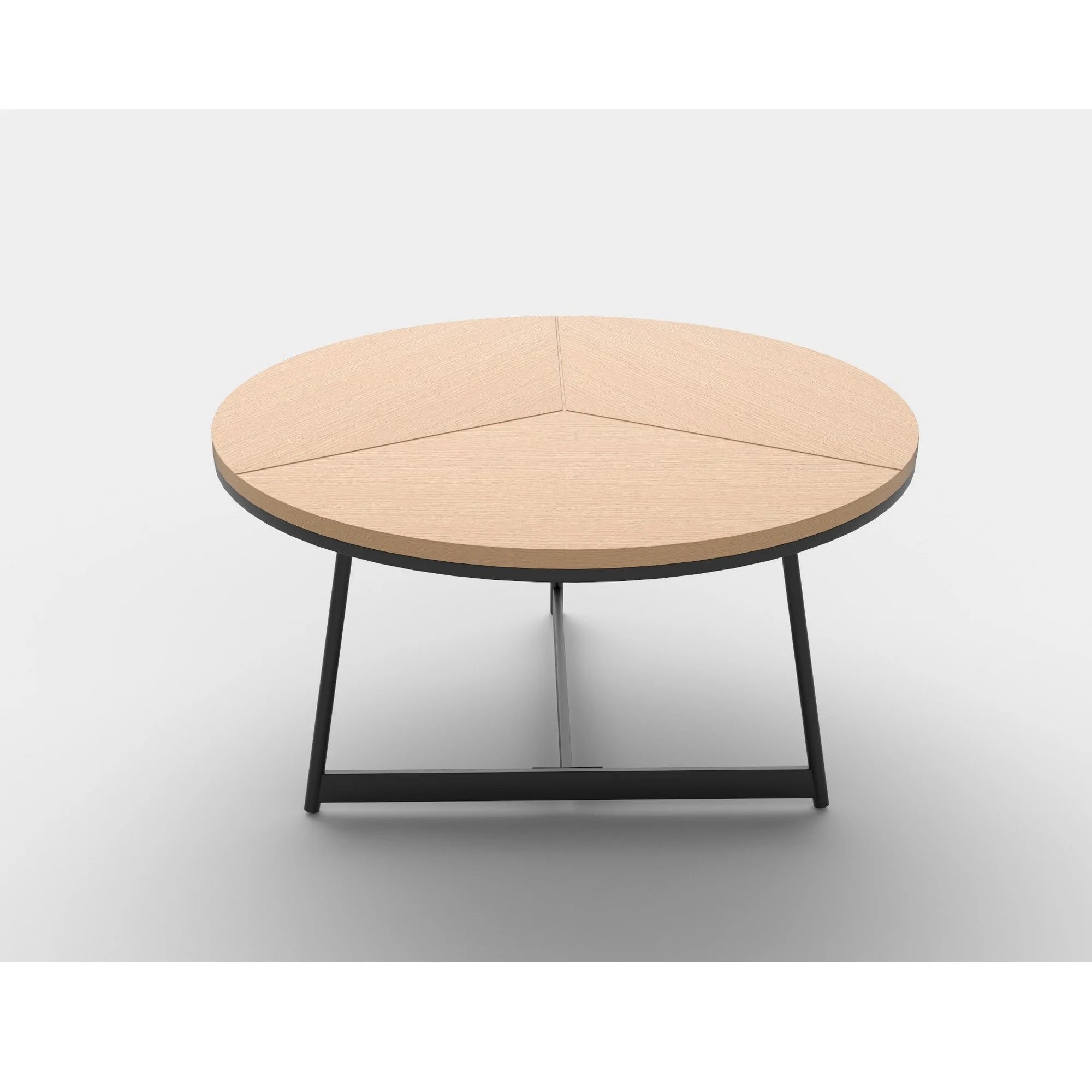 Masuta cafea KARIDA, stejar natural/negru, 80x80x41 cm