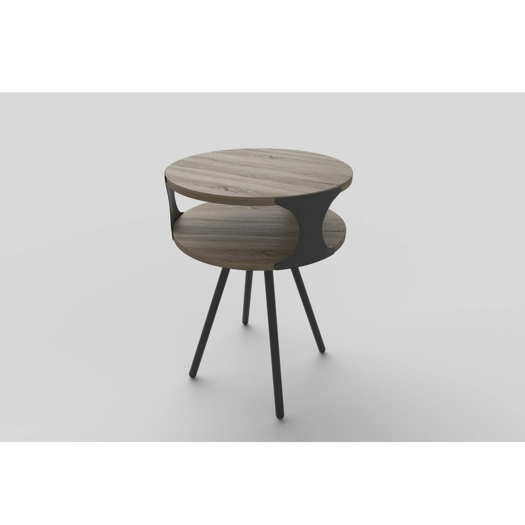 Masuta cafea KIRBY, stejar sonoma/negru, 45x45x60 cm