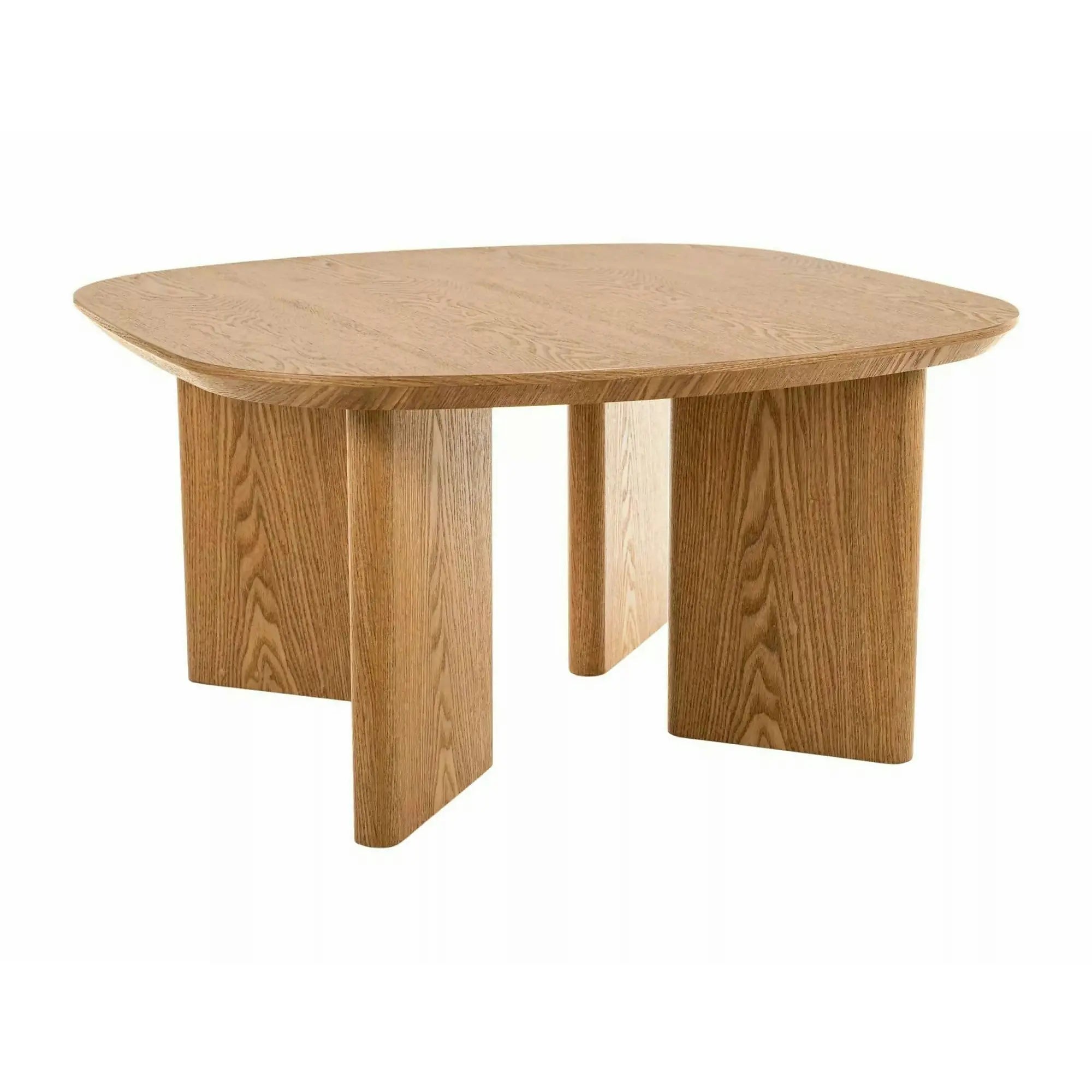 Măsuță cafea KUMA, stejar, furnir/MDF, 80x80x42 cm