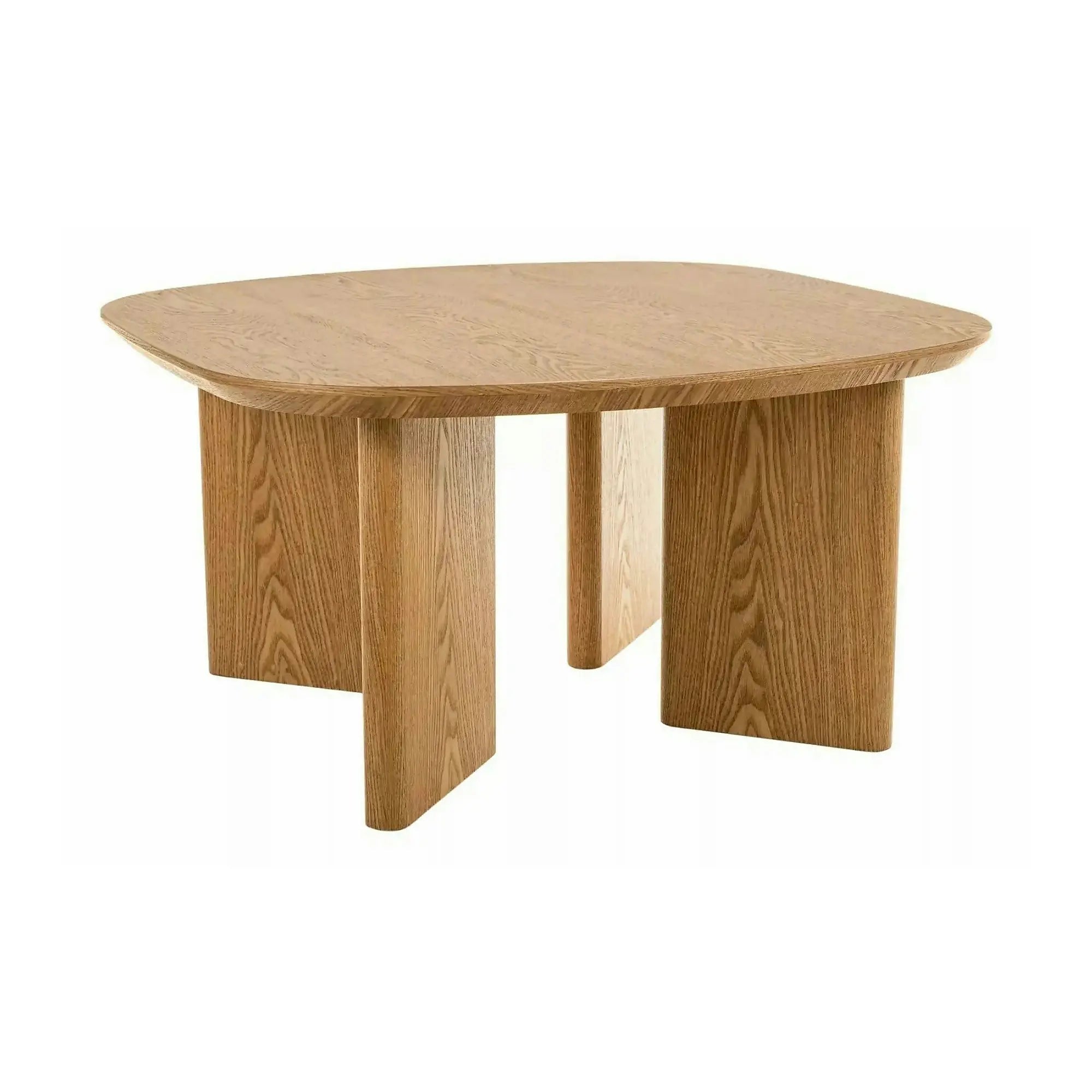 Măsuță cafea KUMA, stejar, furnir/MDF, 80x80x42 cm