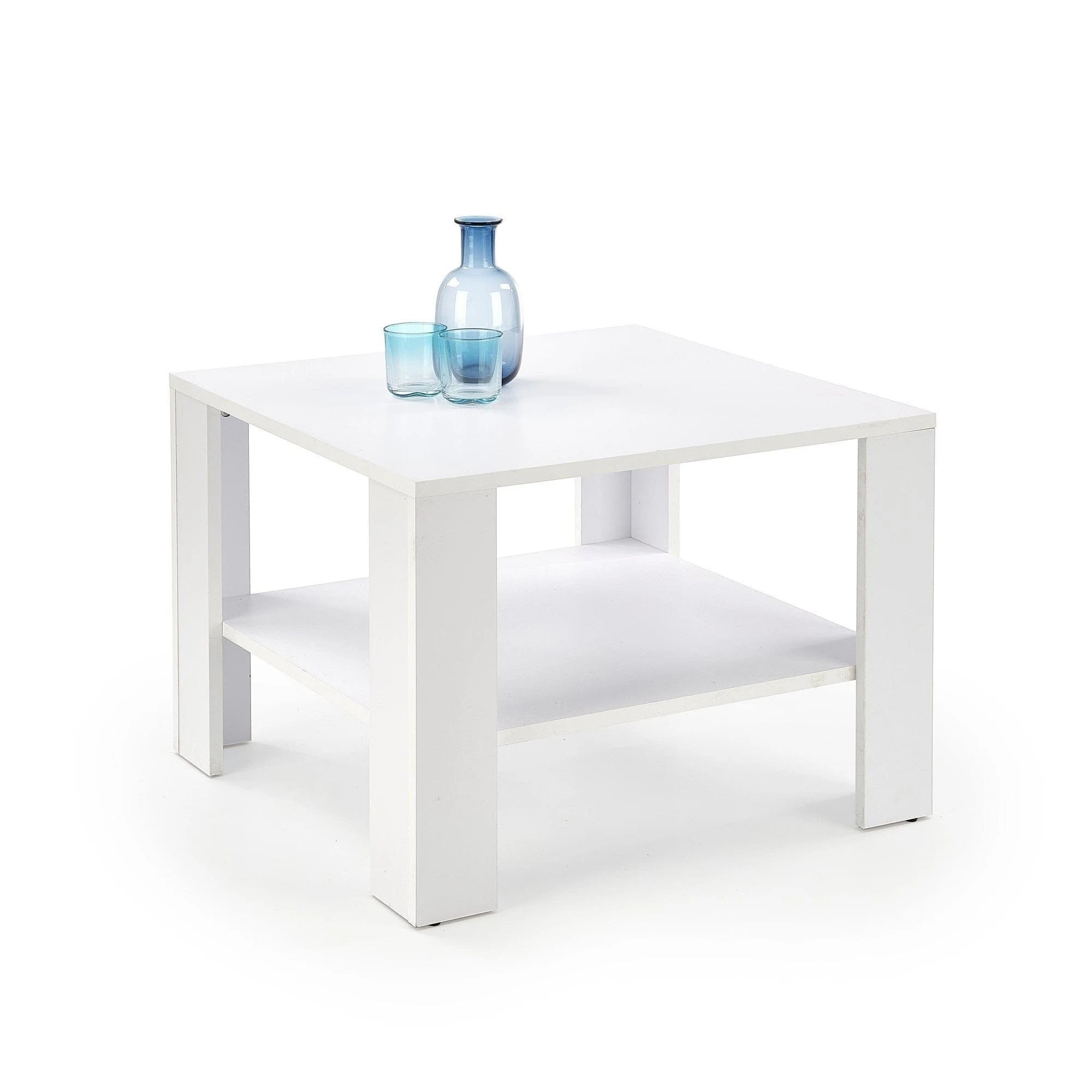 Masuta cafea KWADRO, alb, 70x70x53 cm