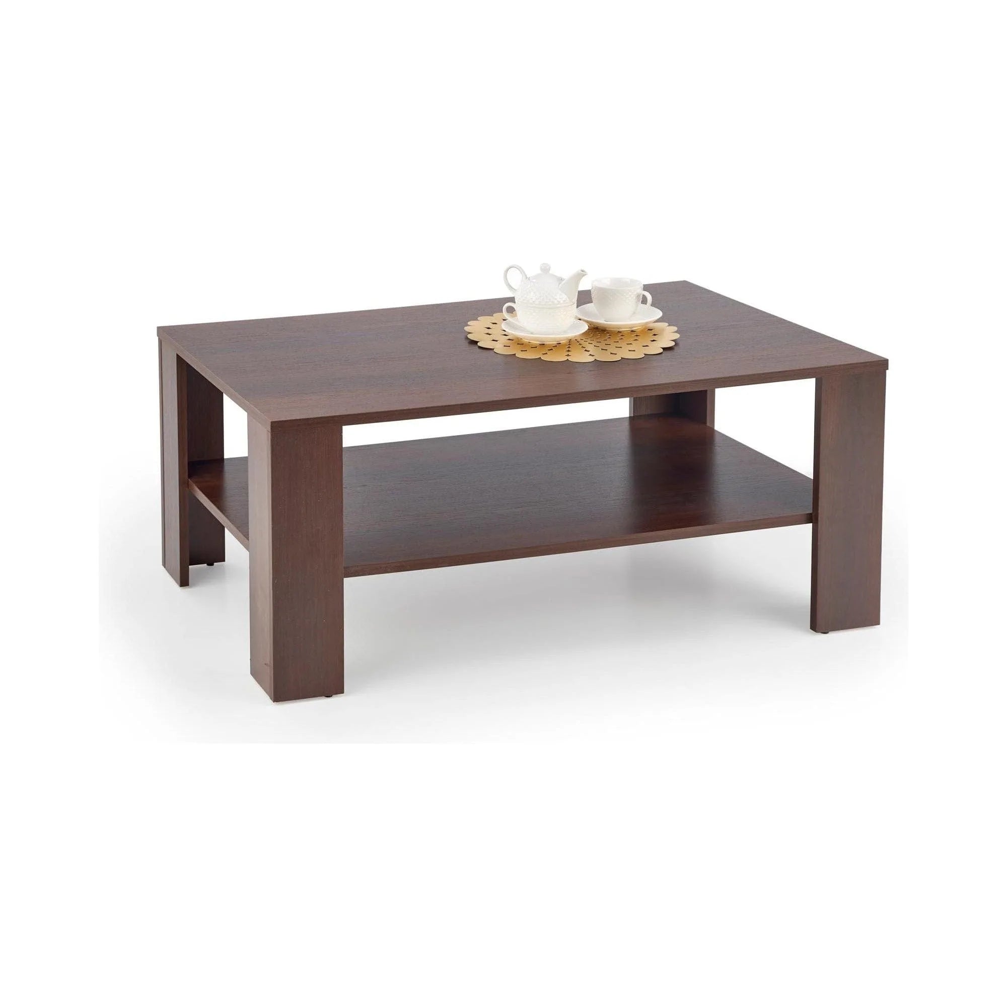 Masuta cafea KWADRO, nuc inchis, 110x65x53 cm