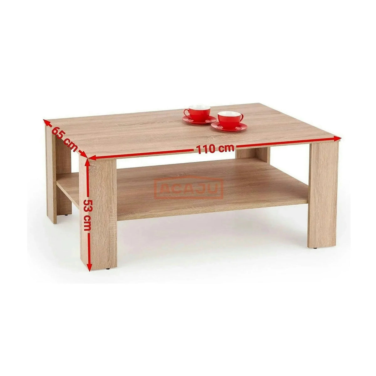 Masuta cafea KWADRO, stejar sonoma, 110x65x53 cm