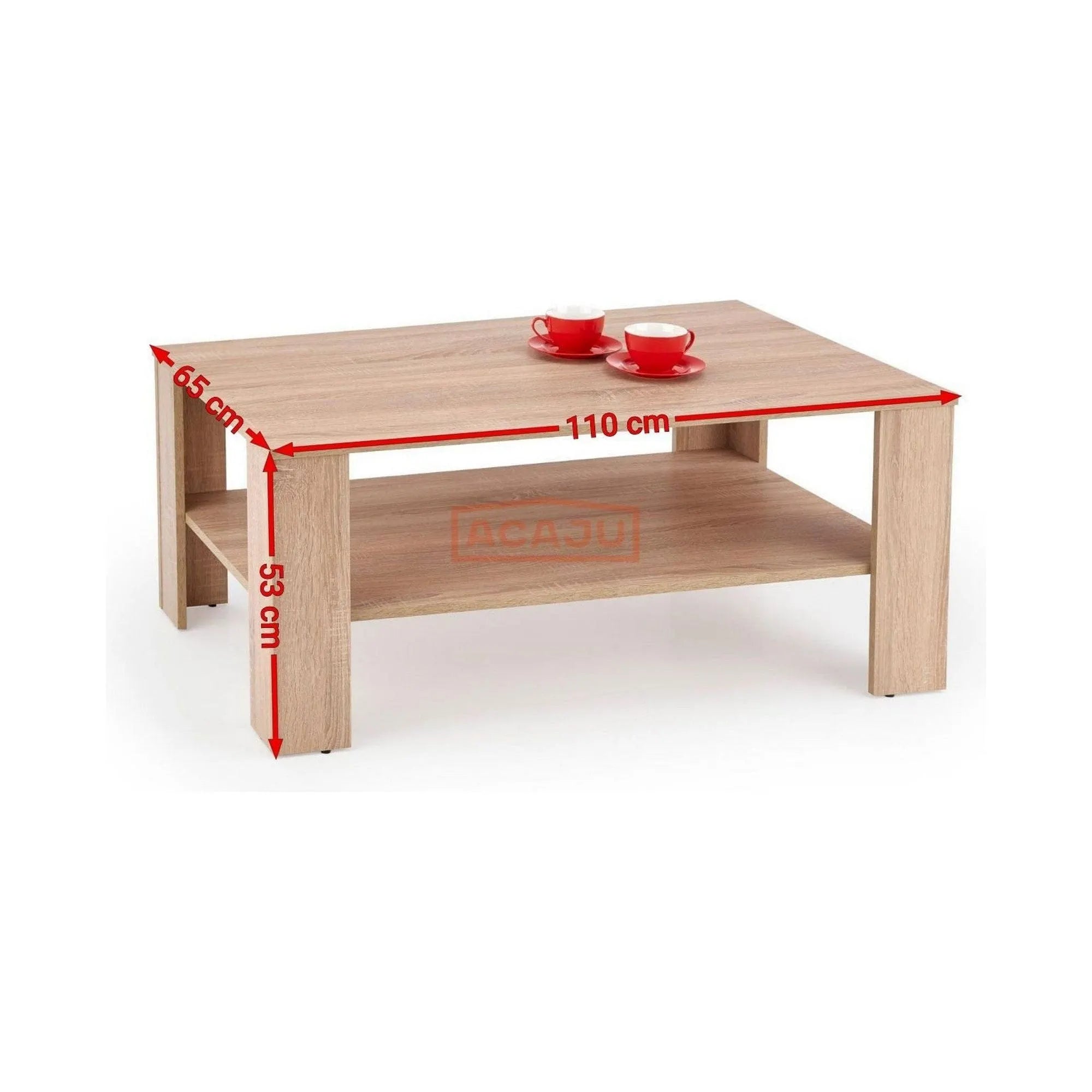 Masuta cafea KWADRO, stejar sonoma, 110x65x53 cm