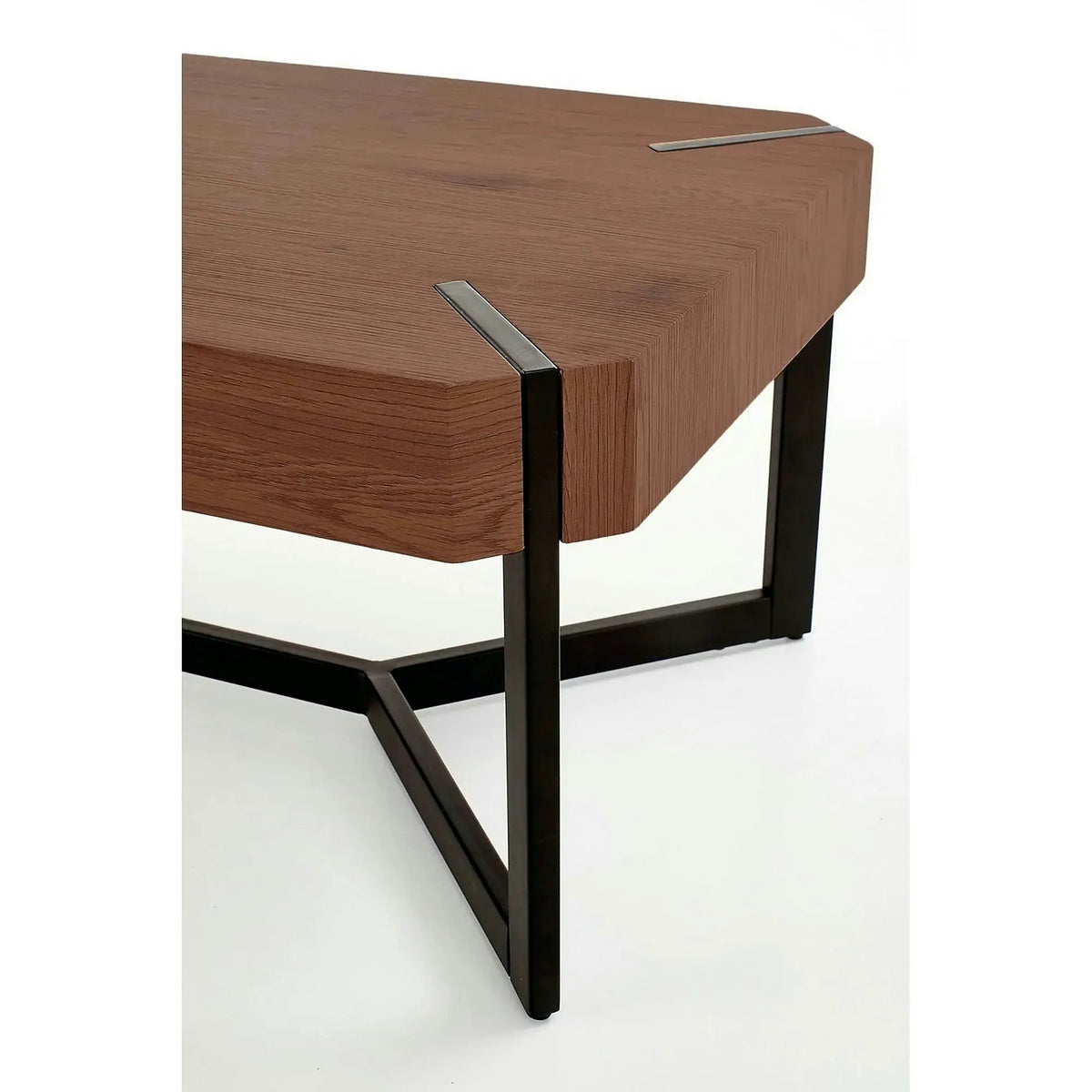Masuta cafea LAVIDA, nuc/negru, 110x60x43 cm