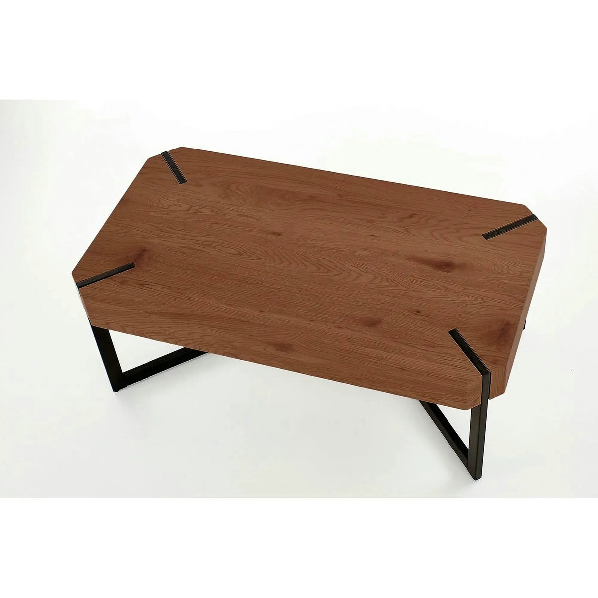 Masuta cafea LAVIDA, nuc/negru, 110x60x43 cm
