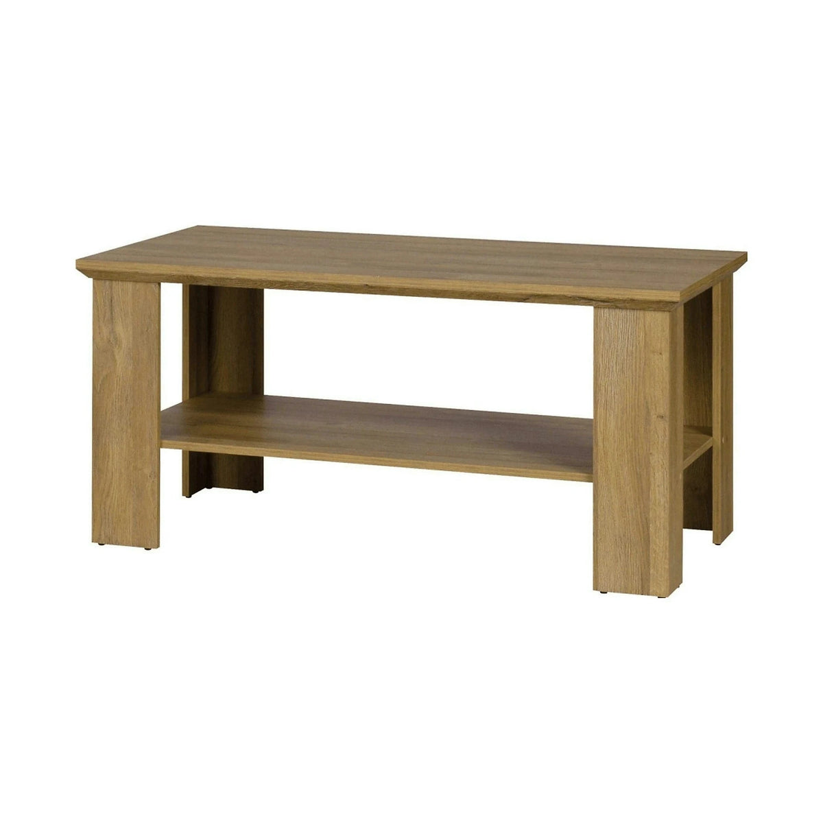 Masuta cafea LEON MZ17, stejar inchis, PAL laminat/muchii ABS, 120x60x55 cm