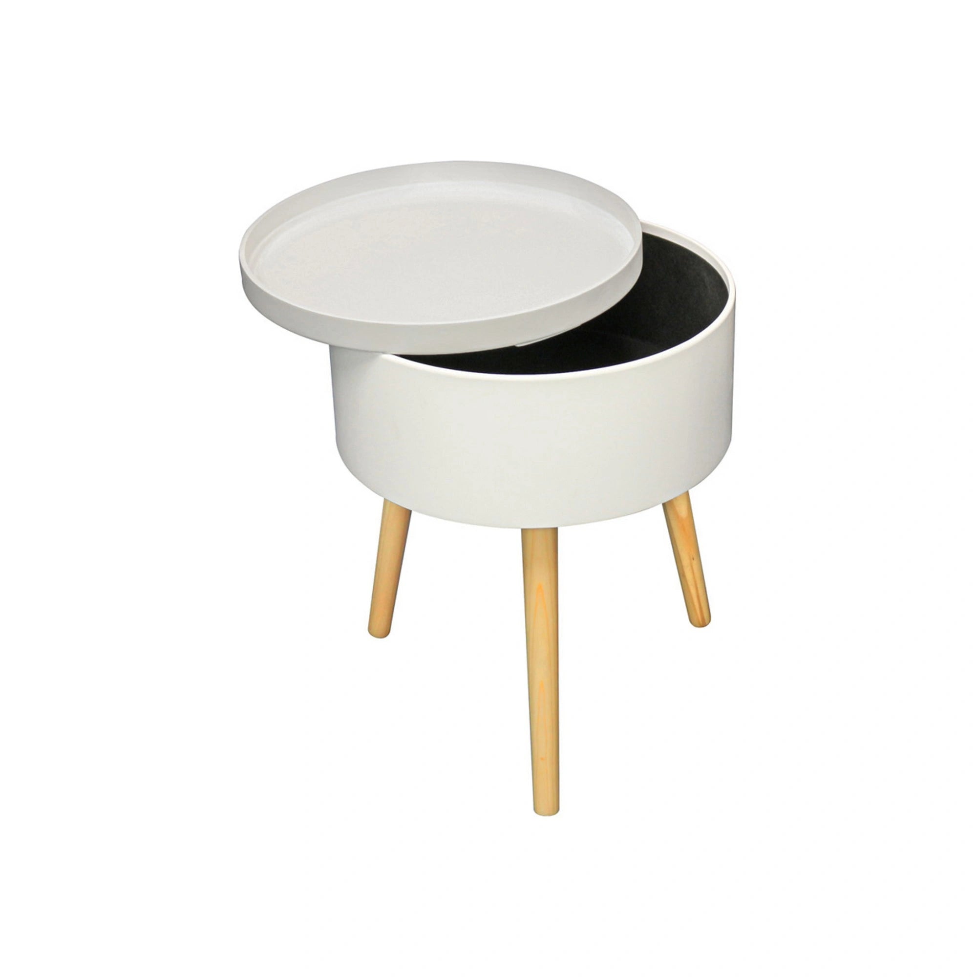 Masuta cafea LOLA, alb/stejar, 38x38x49 cm