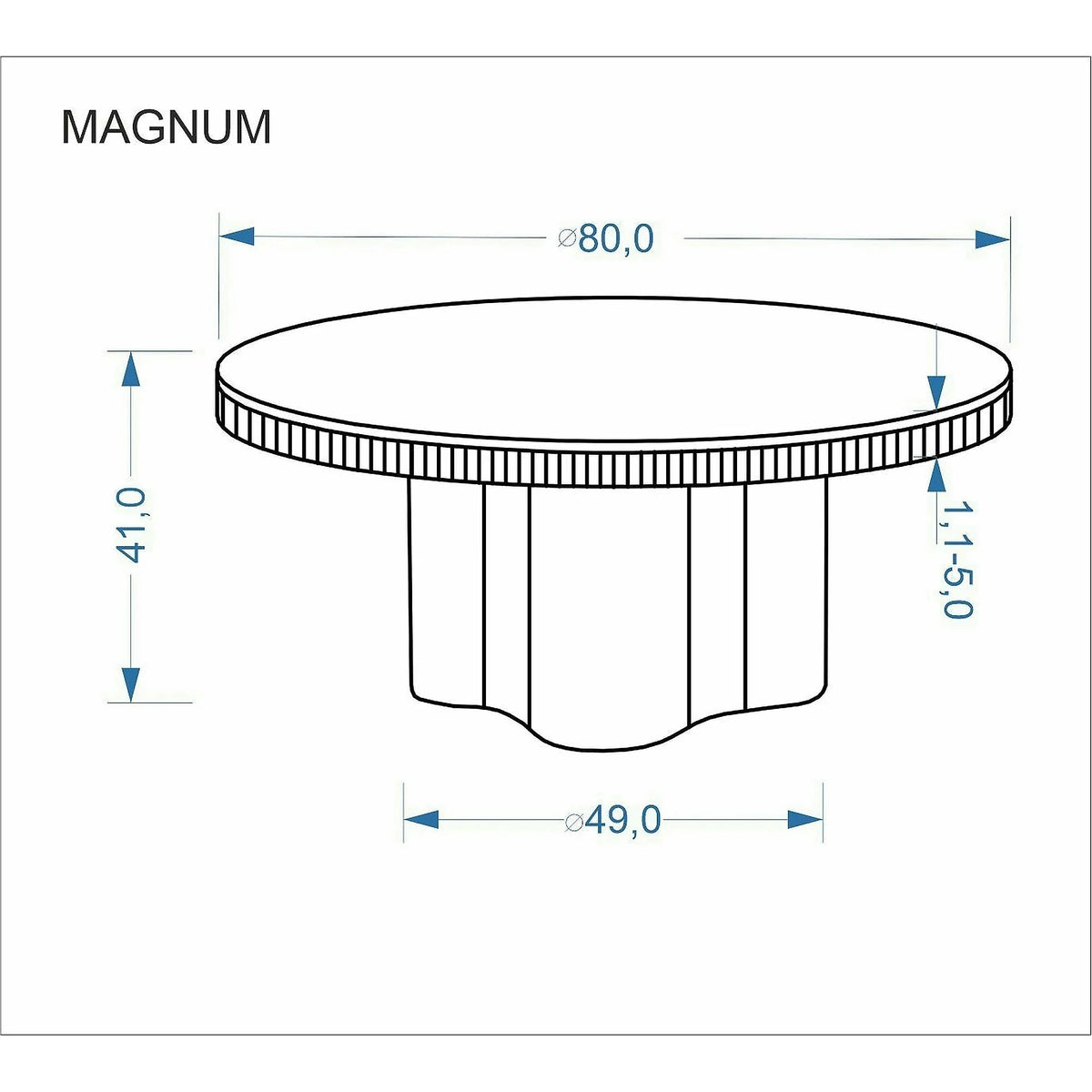 Masuta cafea MAGNUM, alb/stejar natural, piatra sinterizata, 80x41 cm