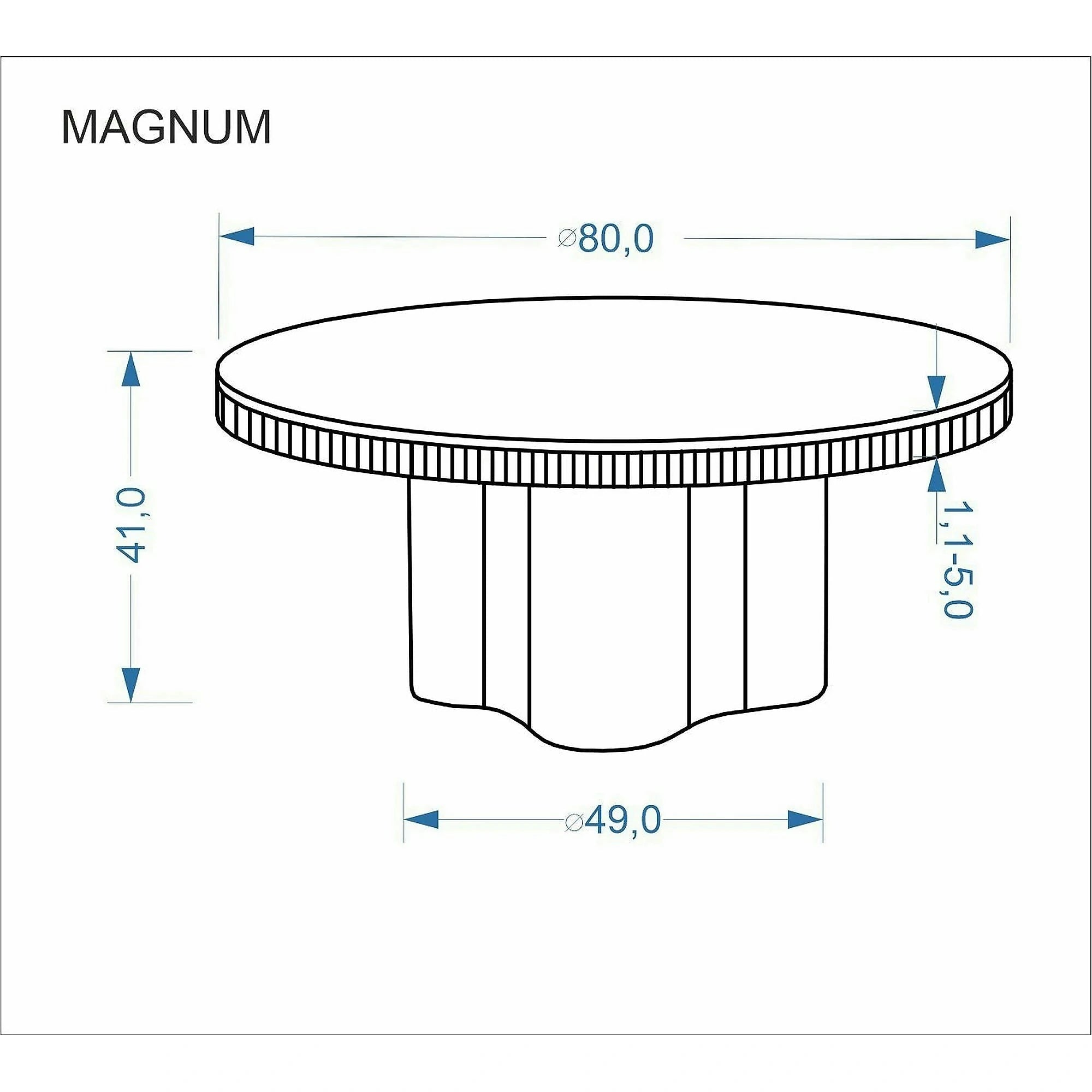 Masuta cafea MAGNUM, alb/stejar natural, piatra sinterizata, 80x41 cm