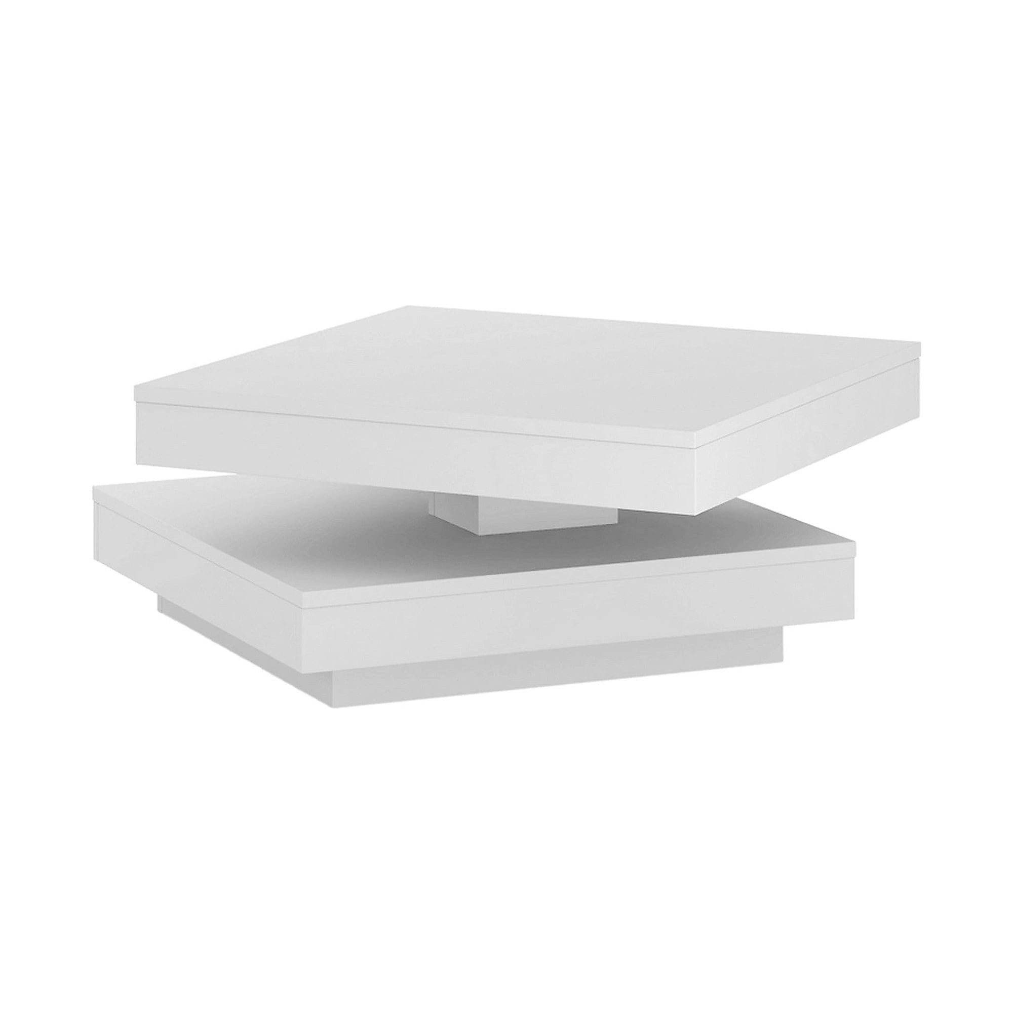 Masuta cafea MANDY, alb, 70x70x34 cm