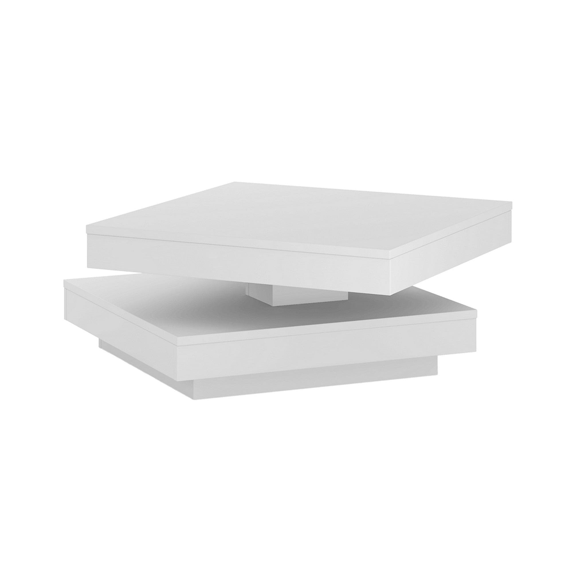 Masuta cafea MANDY, alb, 70x70x34 cm