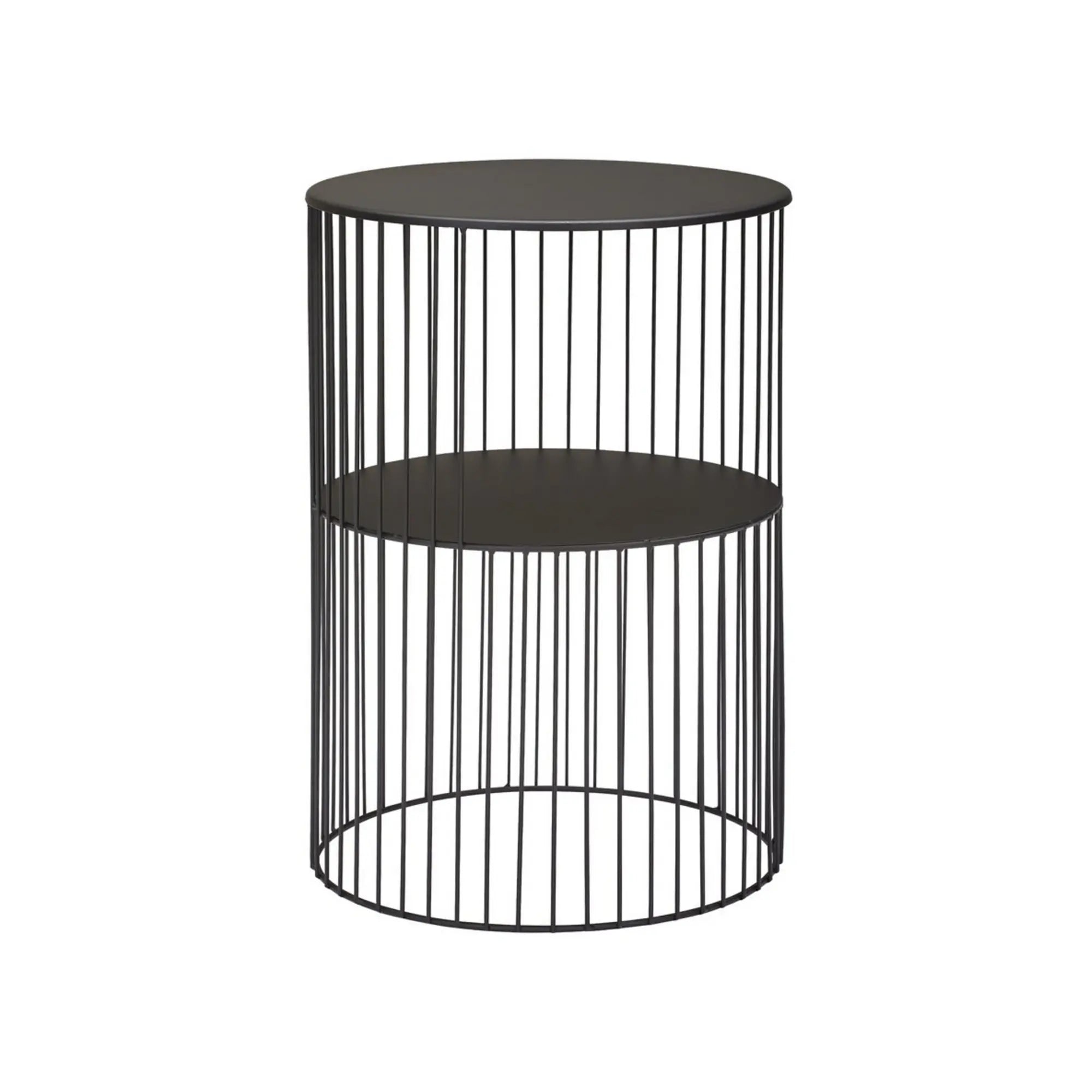 Masuta cafea MARIO, negru, metal, 39x39x55 cm