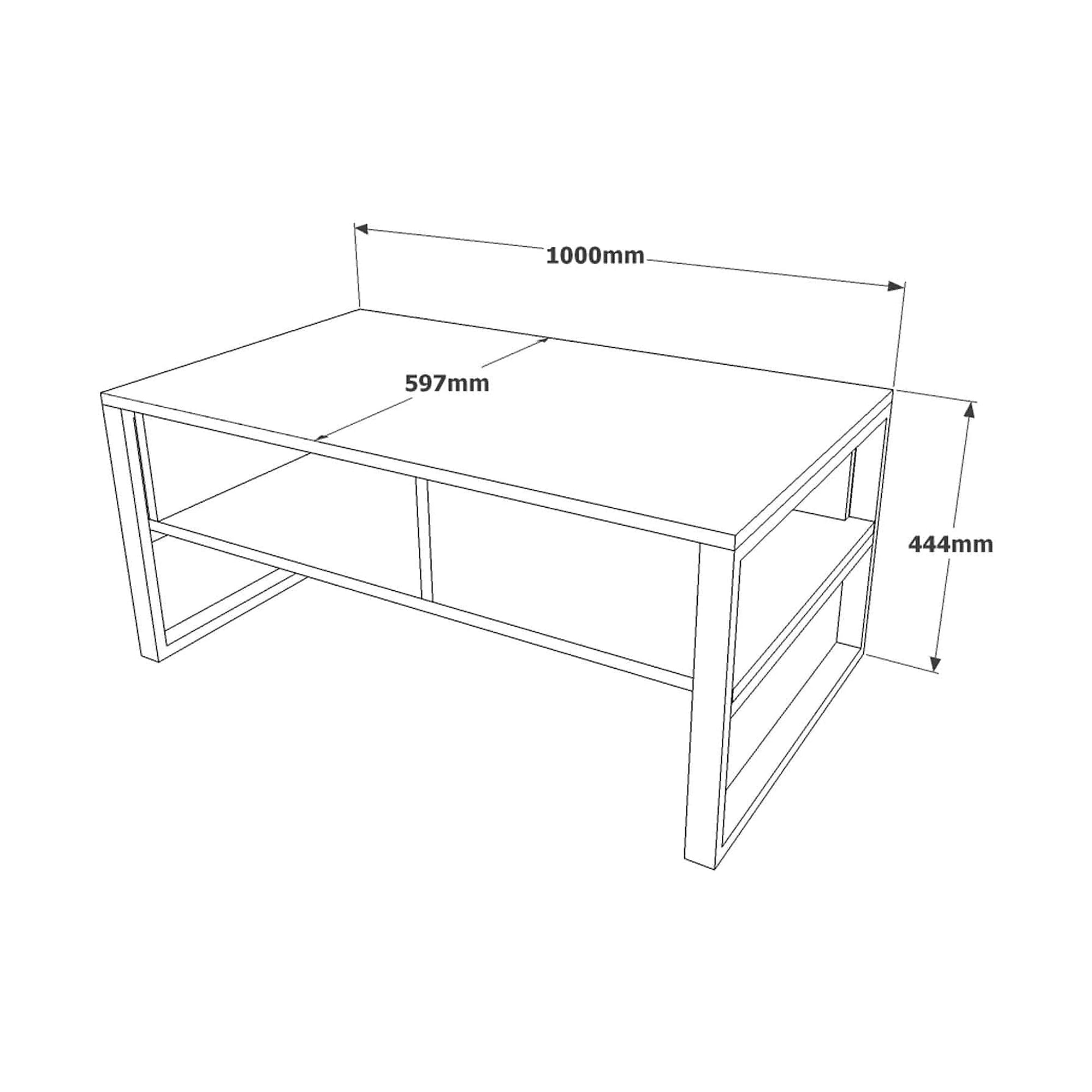 Masuta cafea ML34-A, stejar, PAL, 100x60x44 cm
