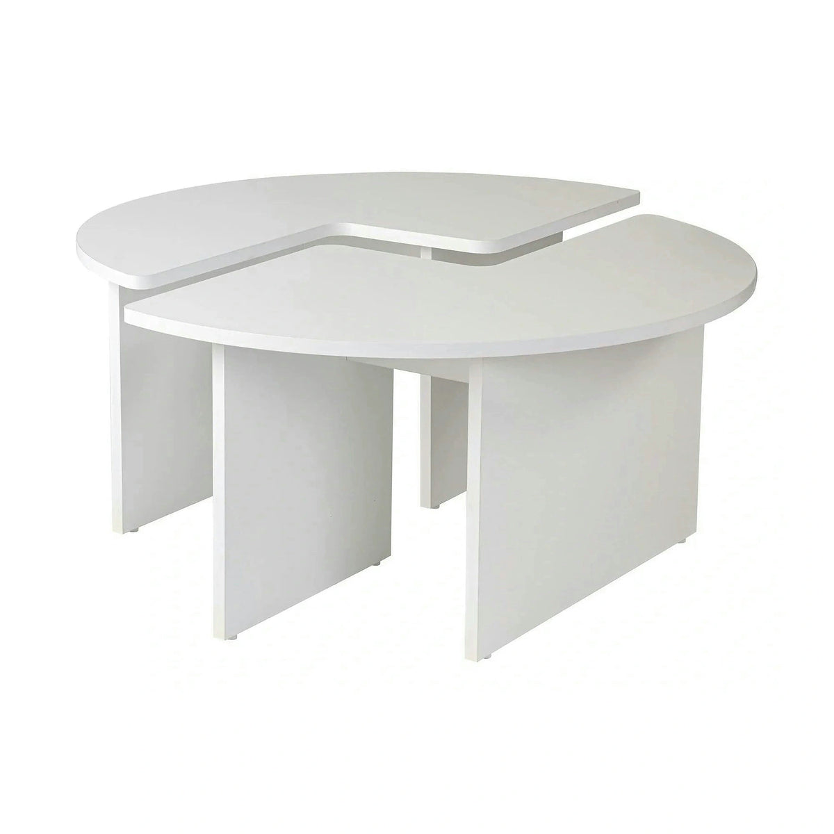Masuta cafea MOIRA, alb natural, PAL, 90x90x41 cm