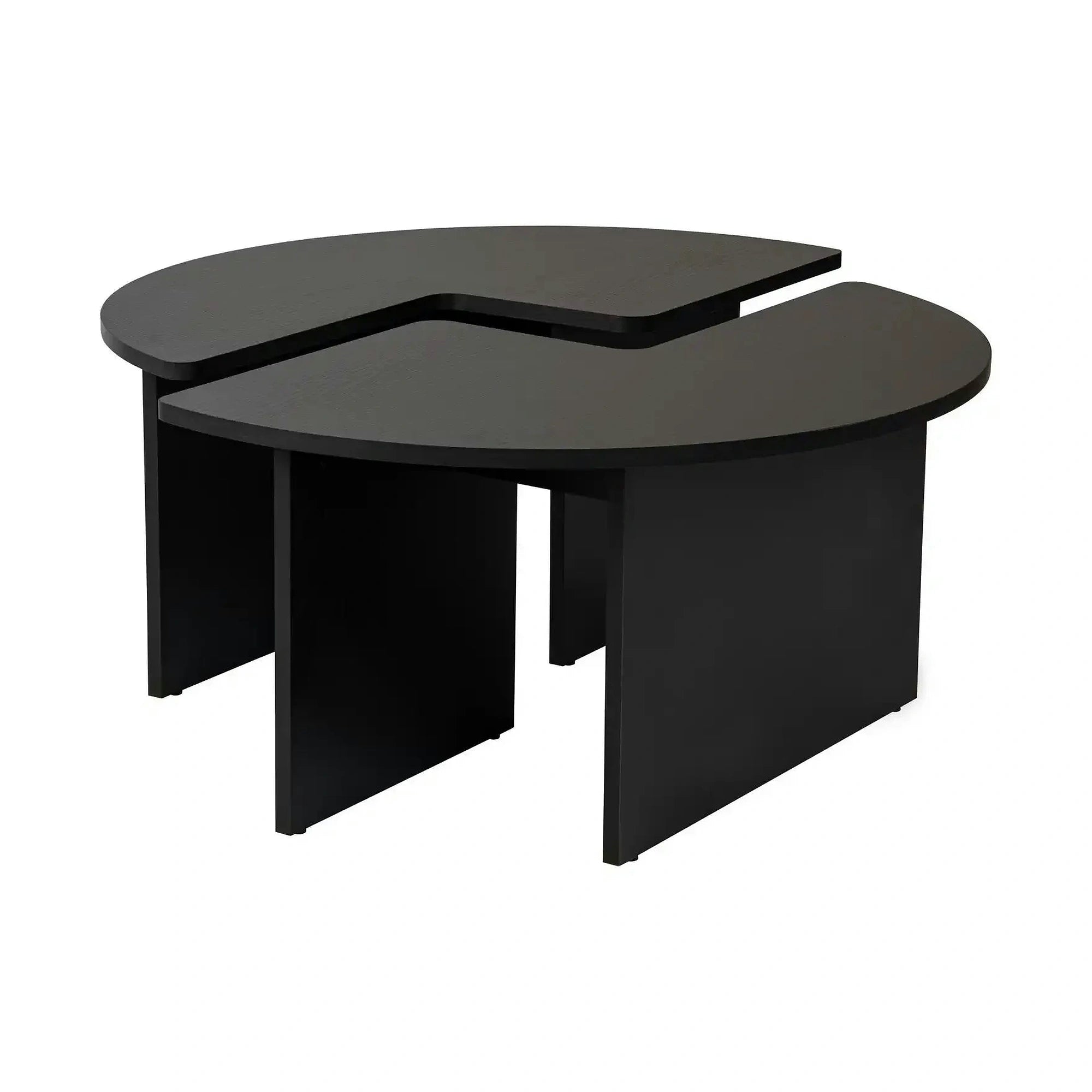 Masuta cafea MOIRA, negru, PAL, 90x90x41 cm