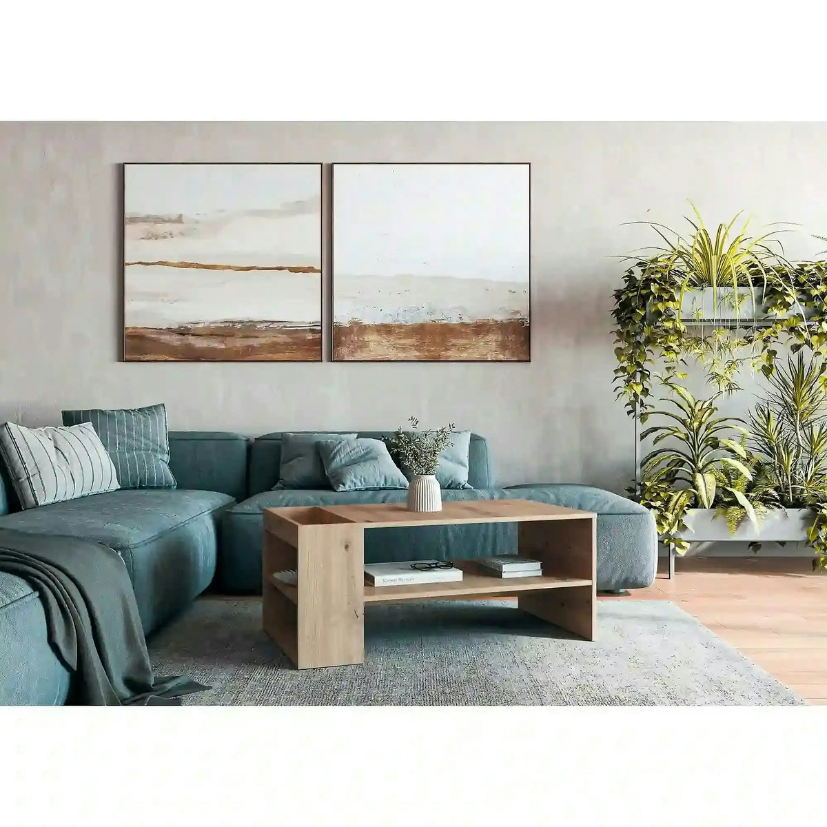 Masuta cafea MURCIA, stejar artisan, PAL laminat, 100x55x42 cm