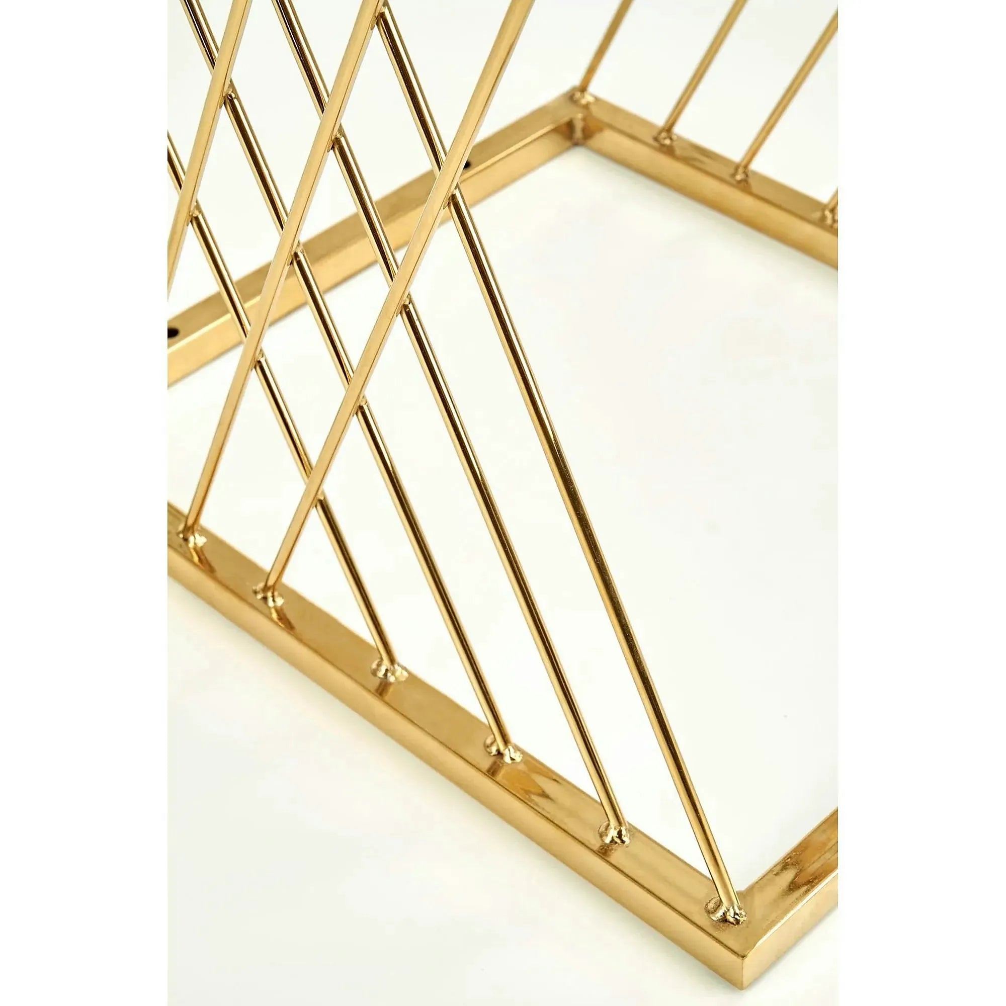 Masuta cafea NANCY, transparent/auriu, sticla/otel, 45x39x52 cm
