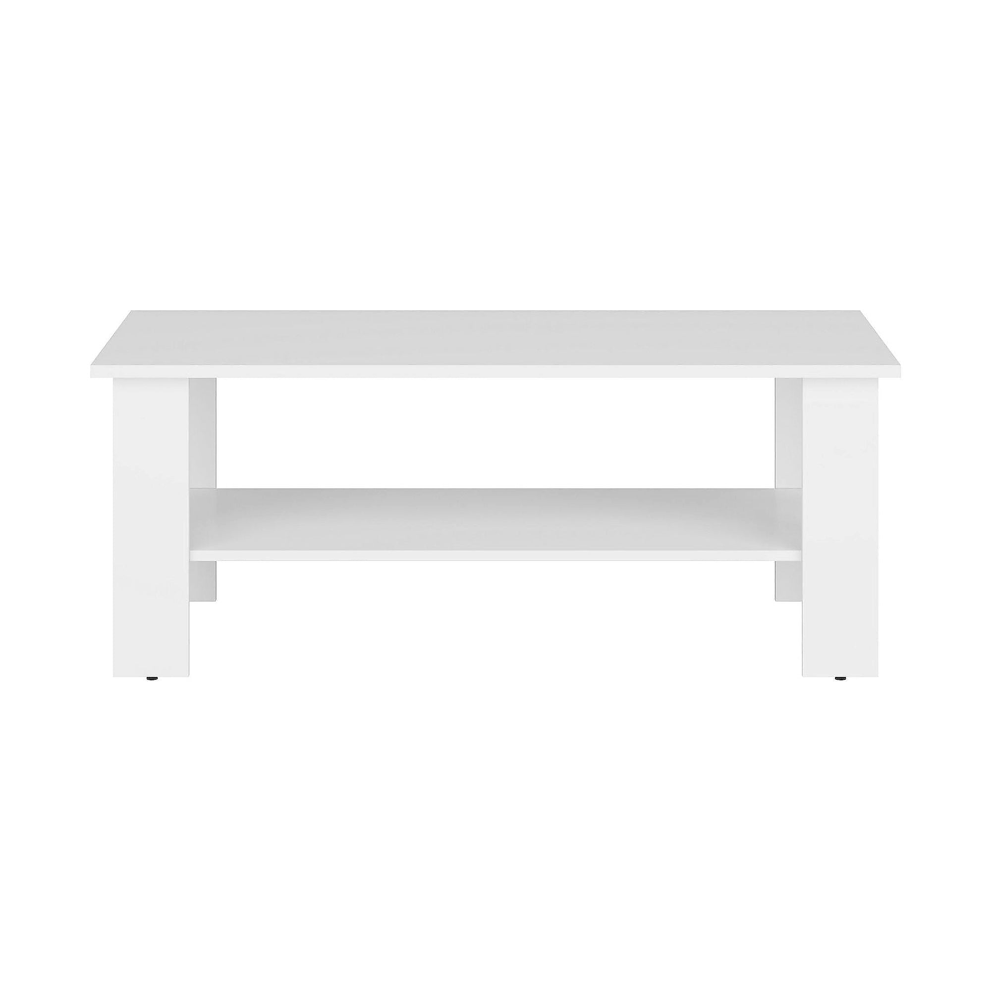 Masuta cafea Nepo Plus, alb, PAL, 115X56X46 cm