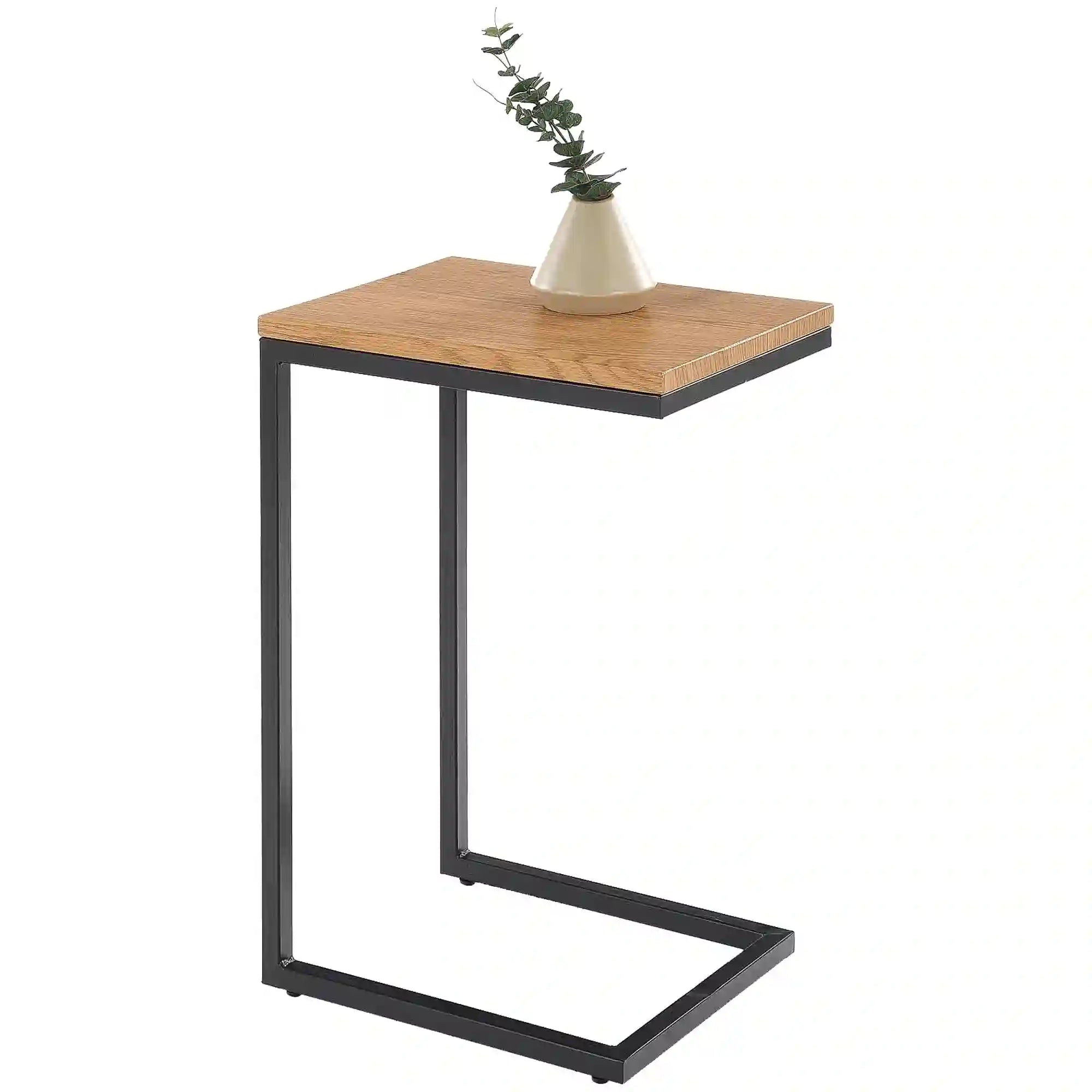 Masuta cafea NISA, negru/stejar auriu, 40x30x60 cm