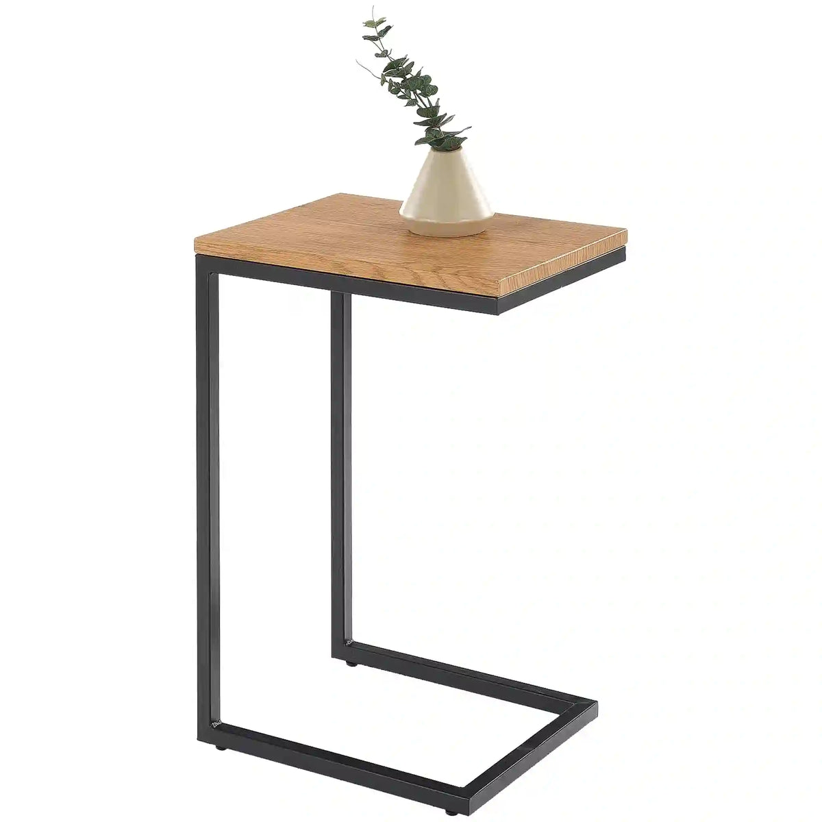 Masuta cafea NISA, negru/stejar auriu, 40x30x60 cm