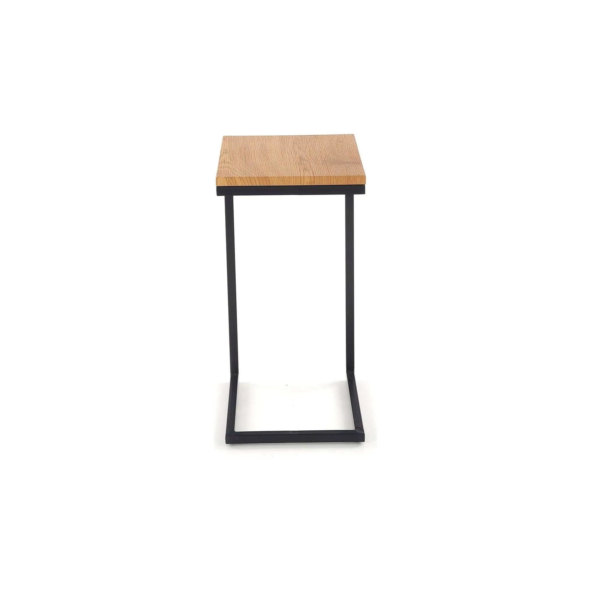 Masuta cafea NISA, negru/stejar auriu, 40x30x60 cm