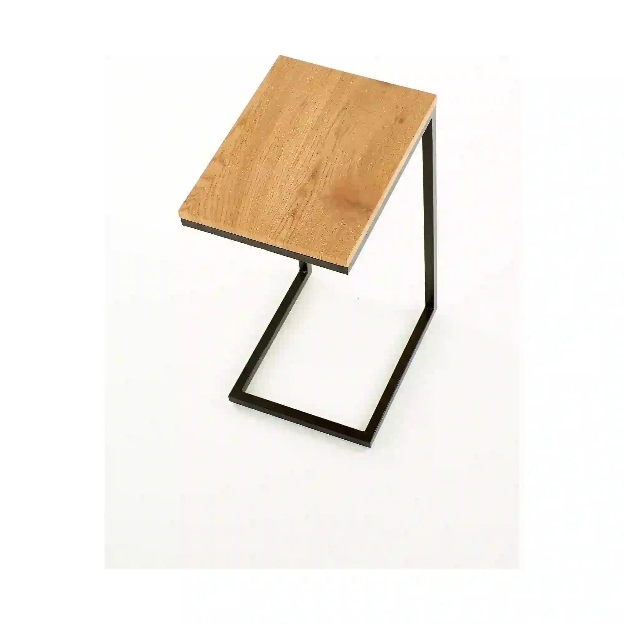 Masuta cafea NISA, negru/stejar auriu, 40x30x60 cm