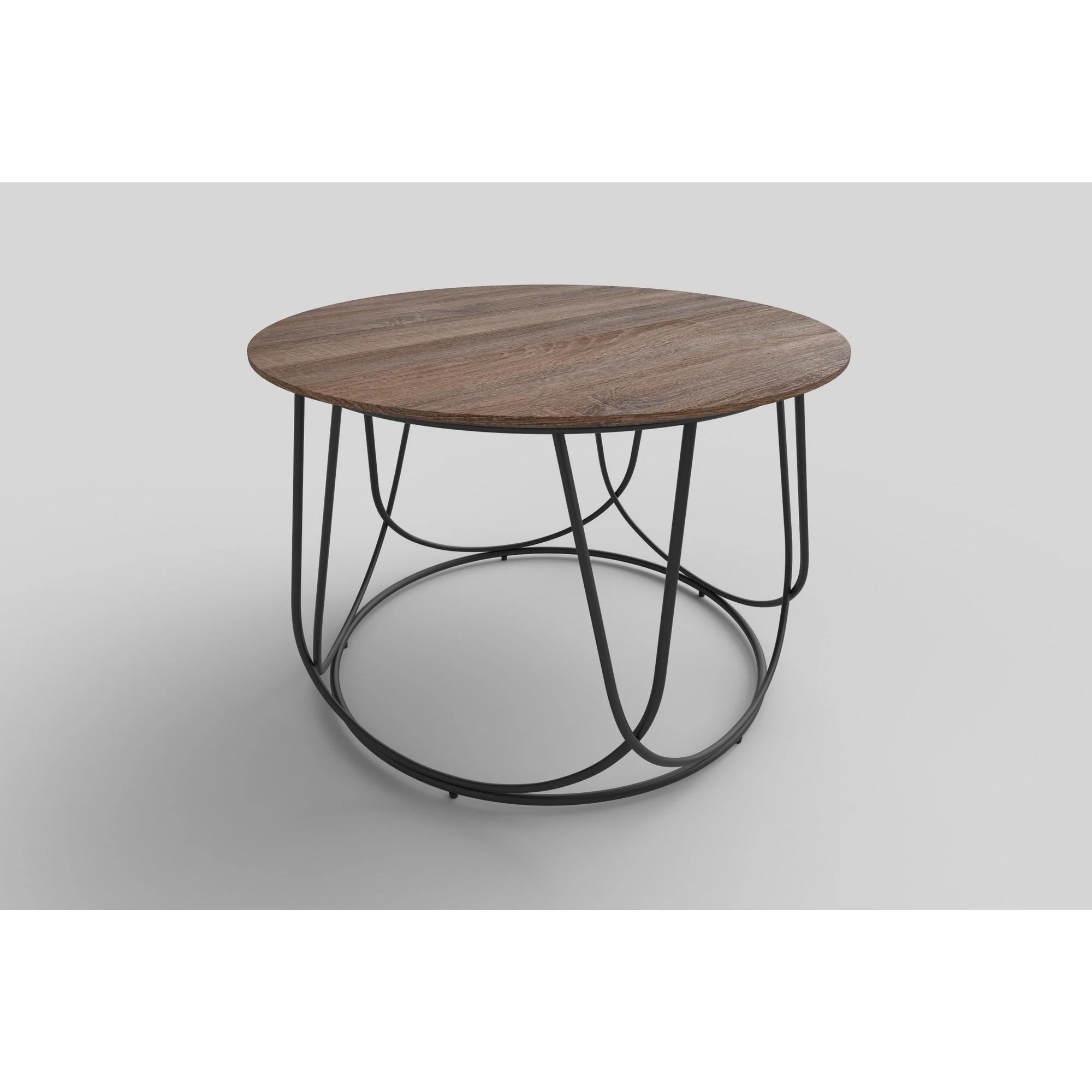 Masuta cafea NUBIRA, nuc/negru, 60x60x41 cm