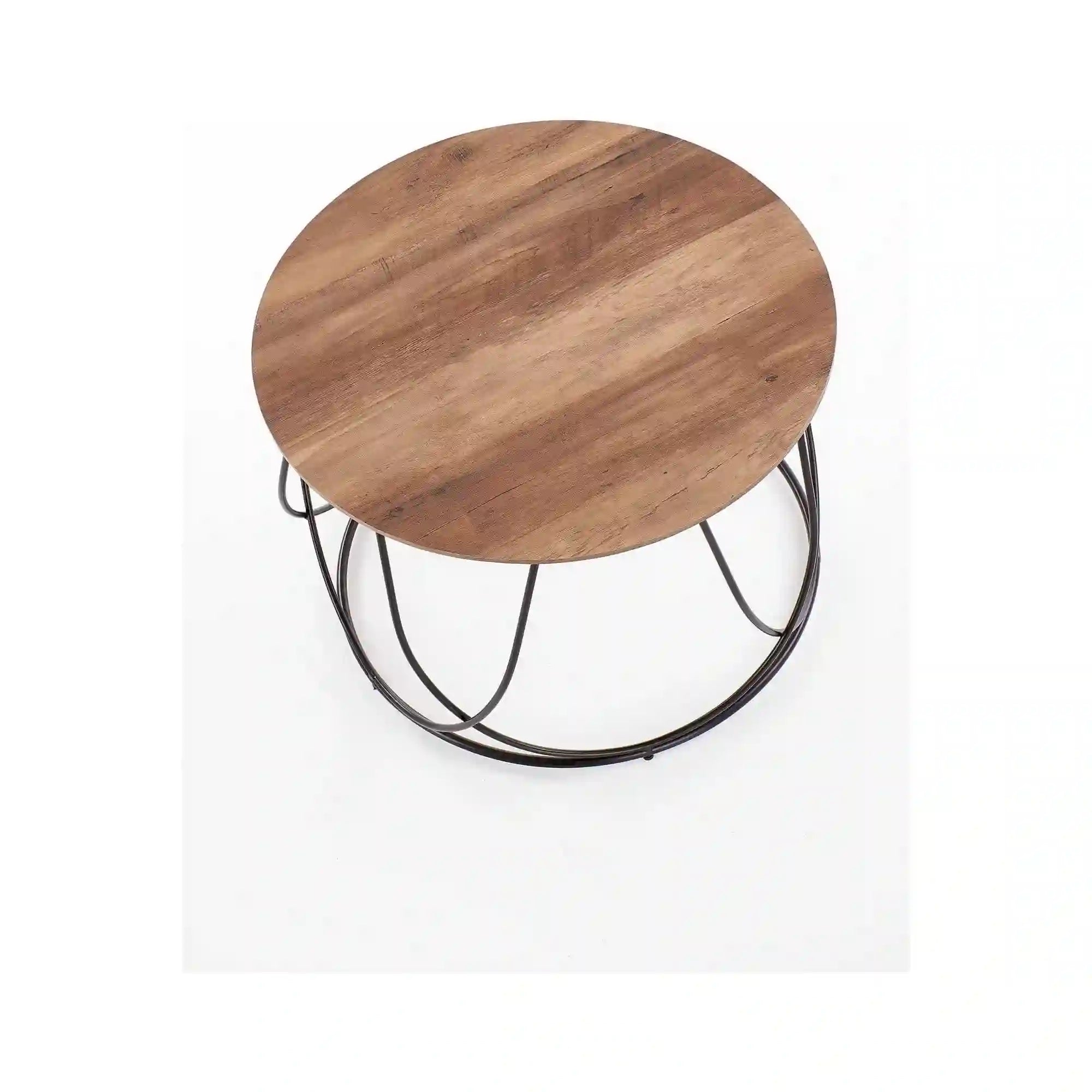 Masuta cafea NUBIRA, nuc/negru, 60x60x41 cm