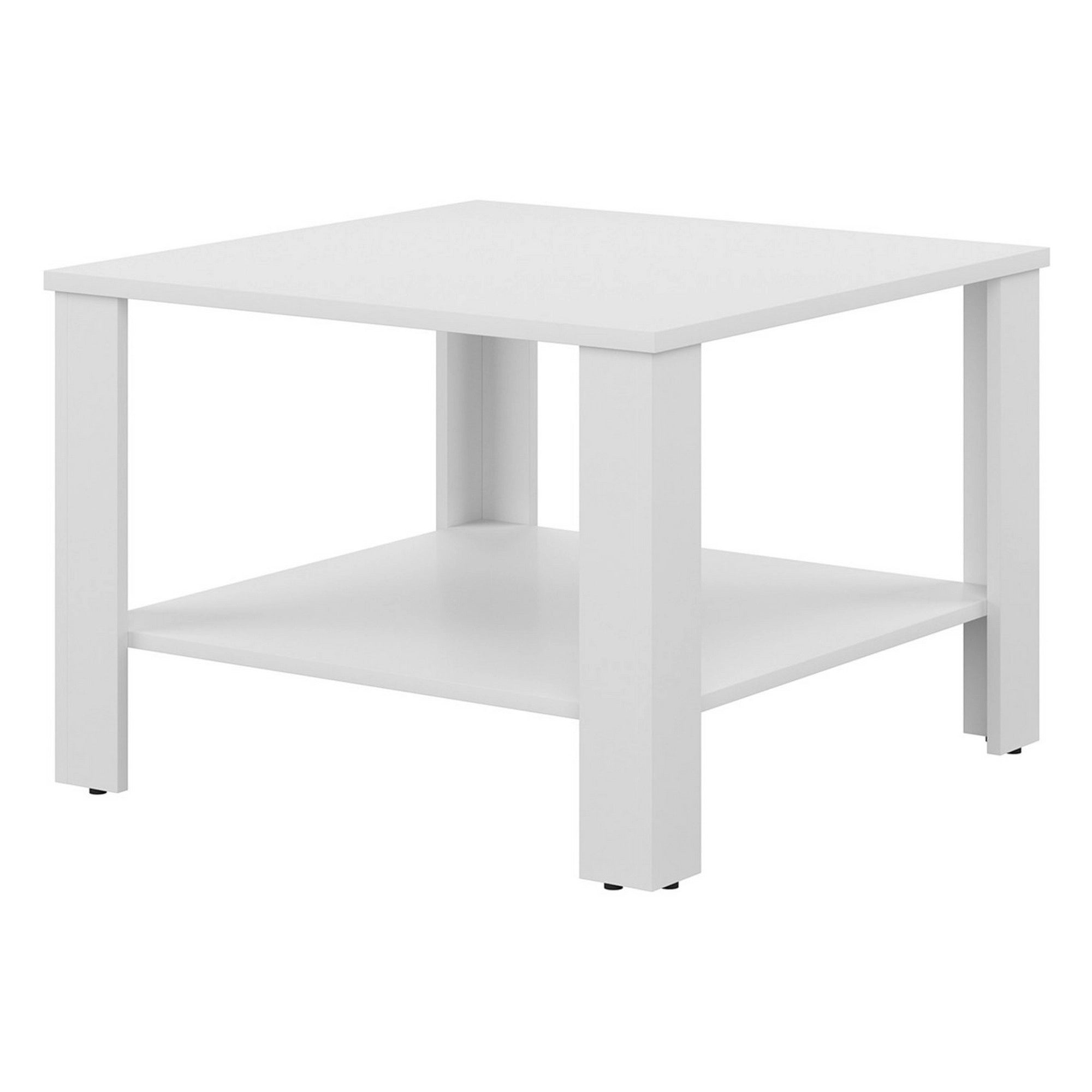 Masuta cafea ODETTE, alb, PAL, 68x68x48 cm