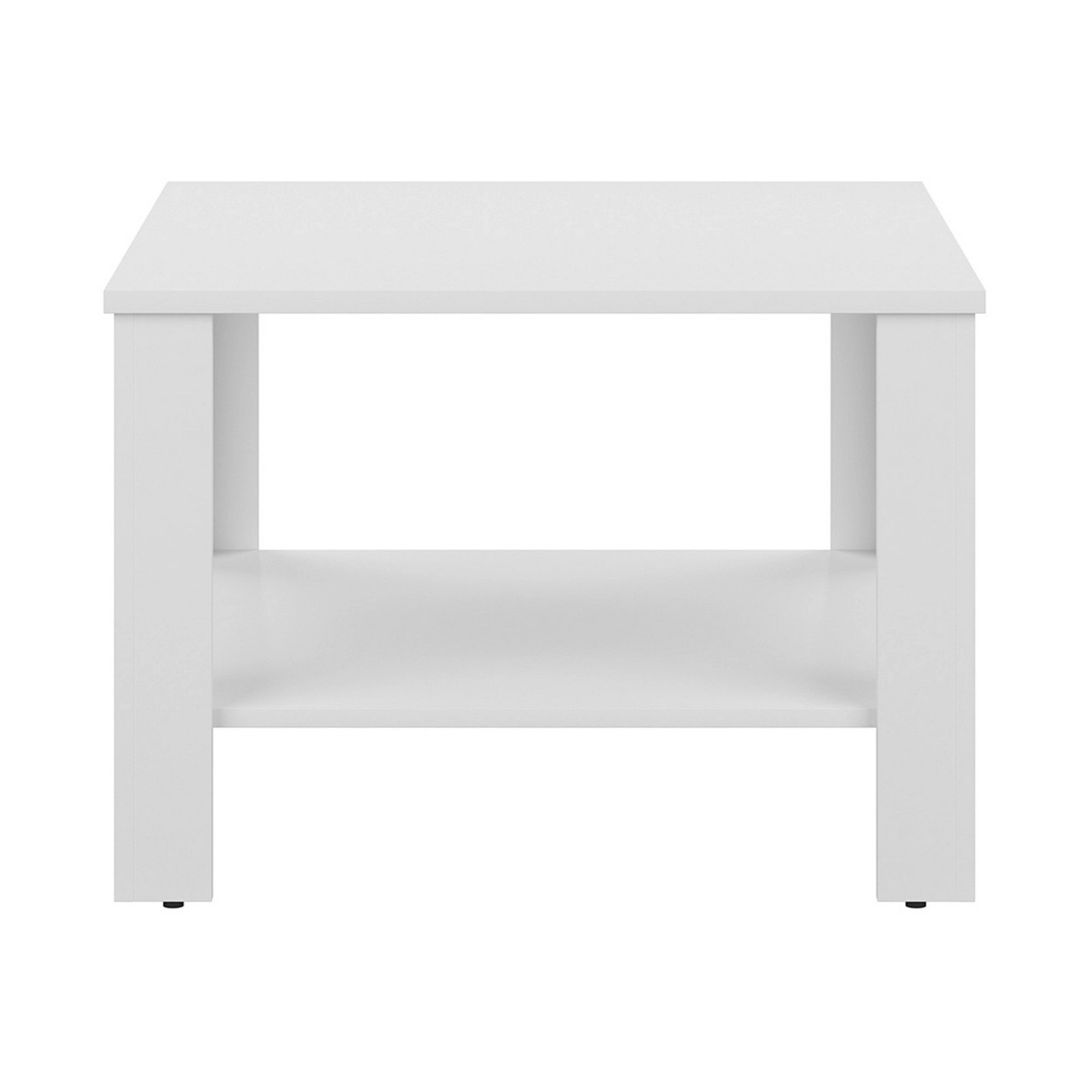 Masuta cafea ODETTE, alb, PAL, 68x68x48 cm