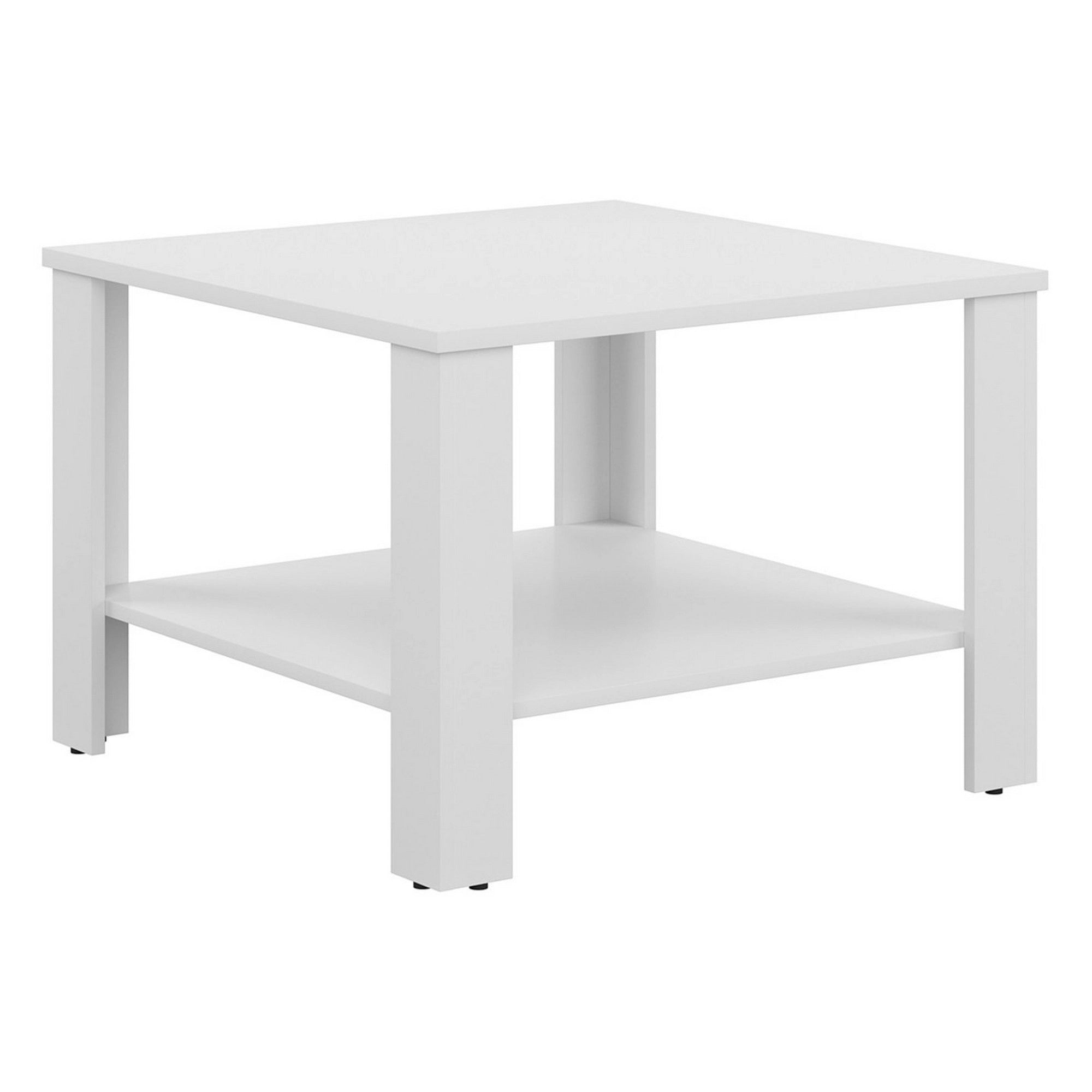 Masuta cafea ODETTE, alb, PAL, 68x68x48 cm